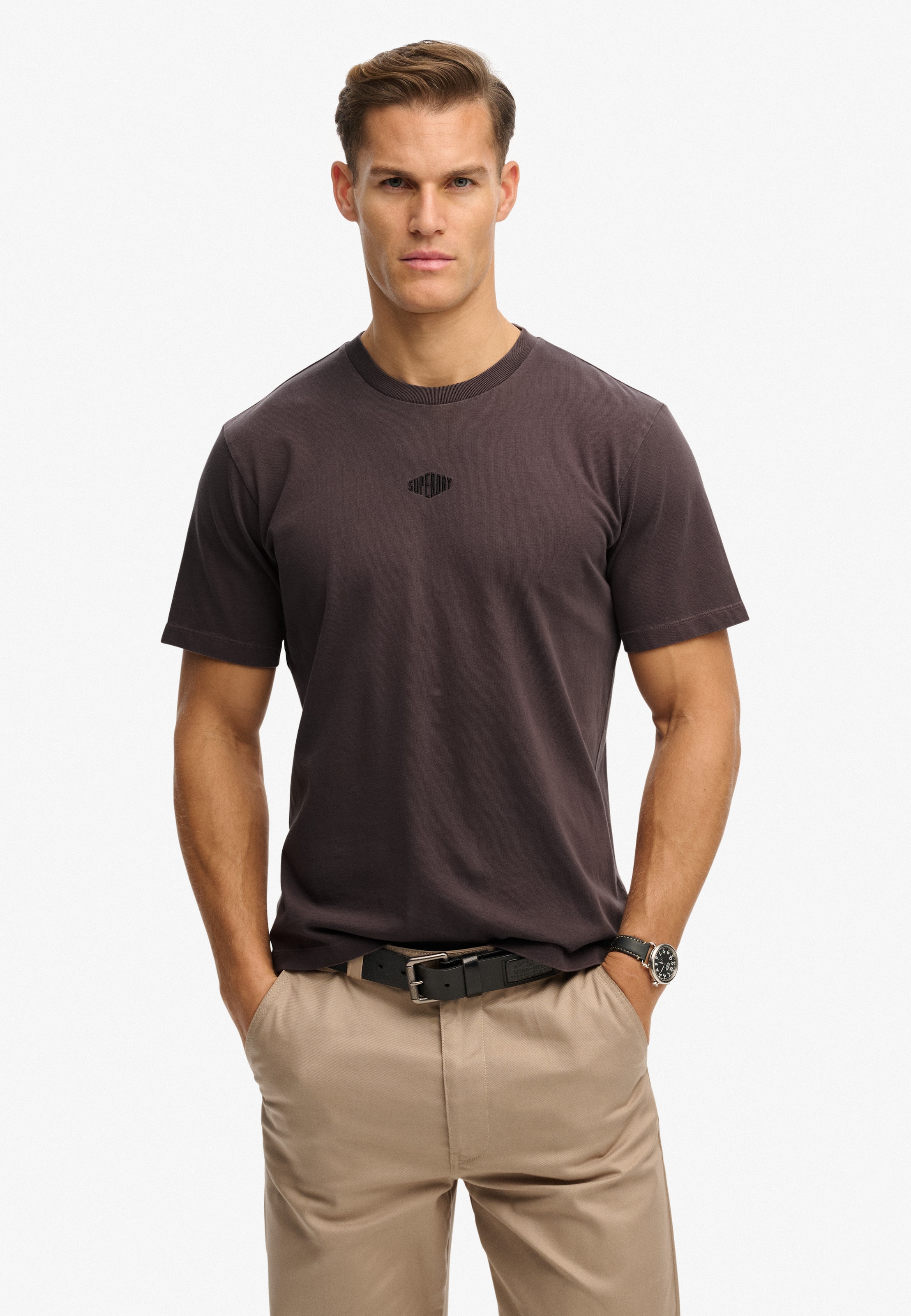 Superdry Rundhalsshirt »MICRO LOGO TSHIRT« mit Micro-Marken-Logo