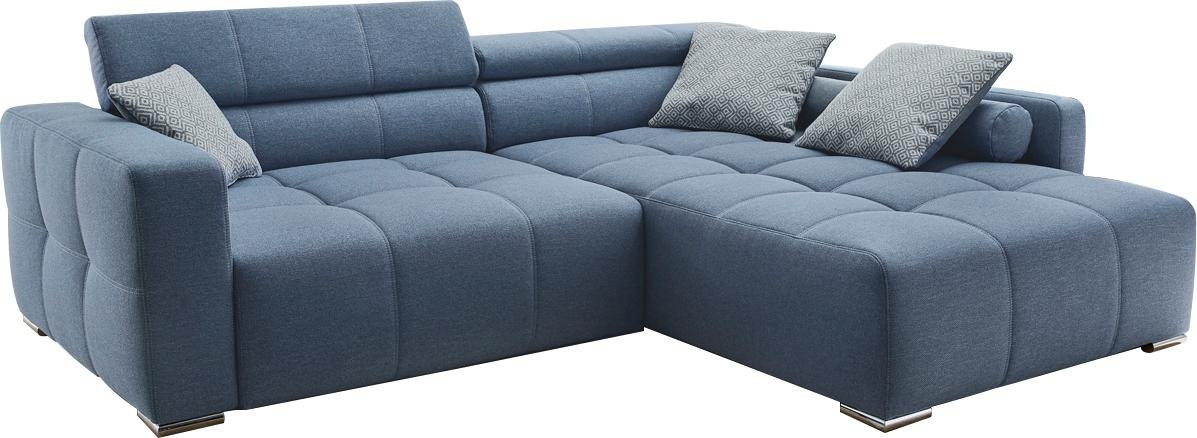 Jockenhöfer Gruppe Ecksofa "Salerno L-Form, B: 280 cm" im Big-Sofa-Style, mit Kopfteilverstellung & Zierkissen