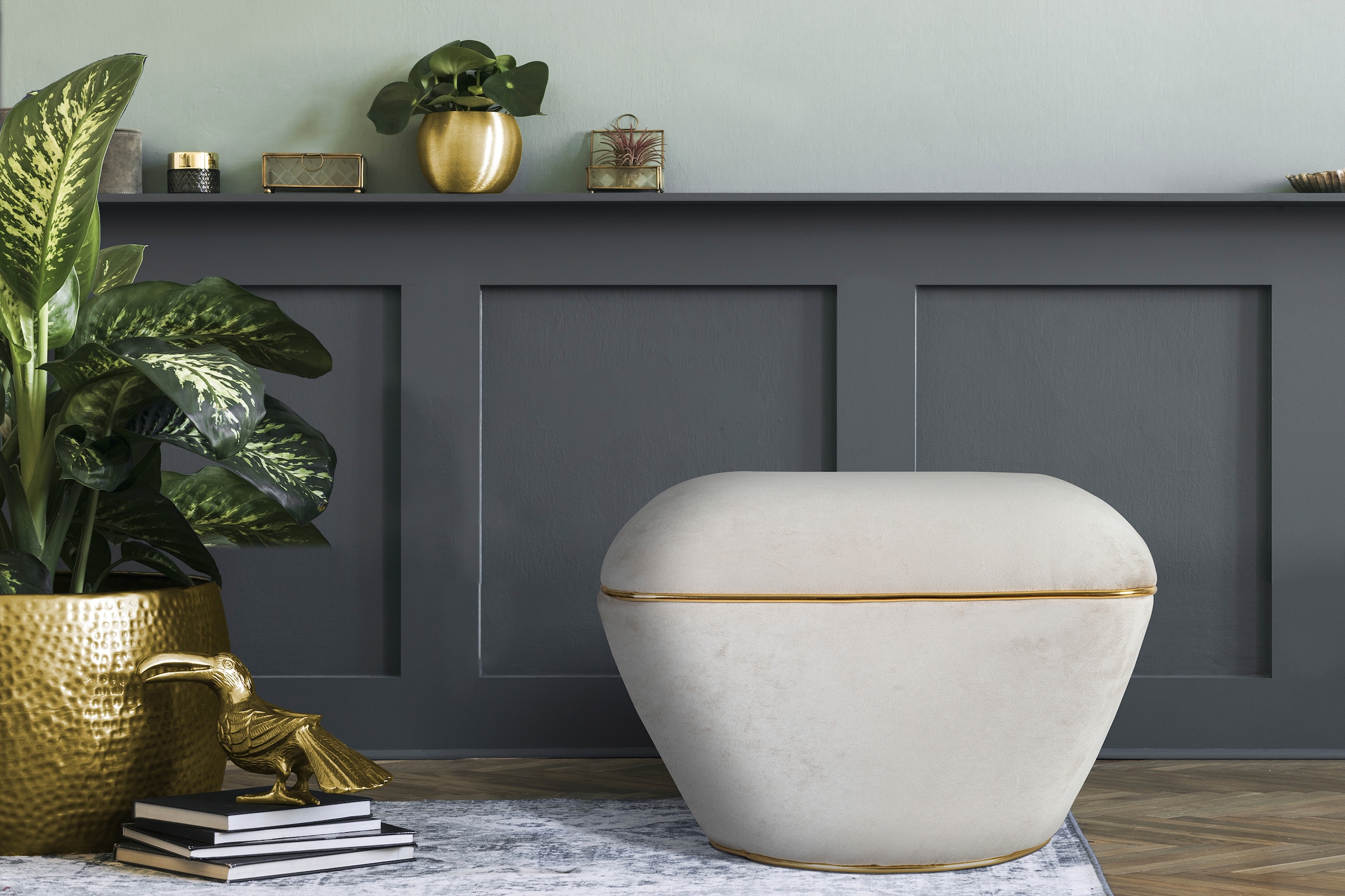 Kayoom Sitzhocker »Hocker Contessa 125, vielseitig einsetzbarer Allrounder, elegante Form«, (1 St.), komfortabel, hochqualitativ, pflegeleicht, elegante Form