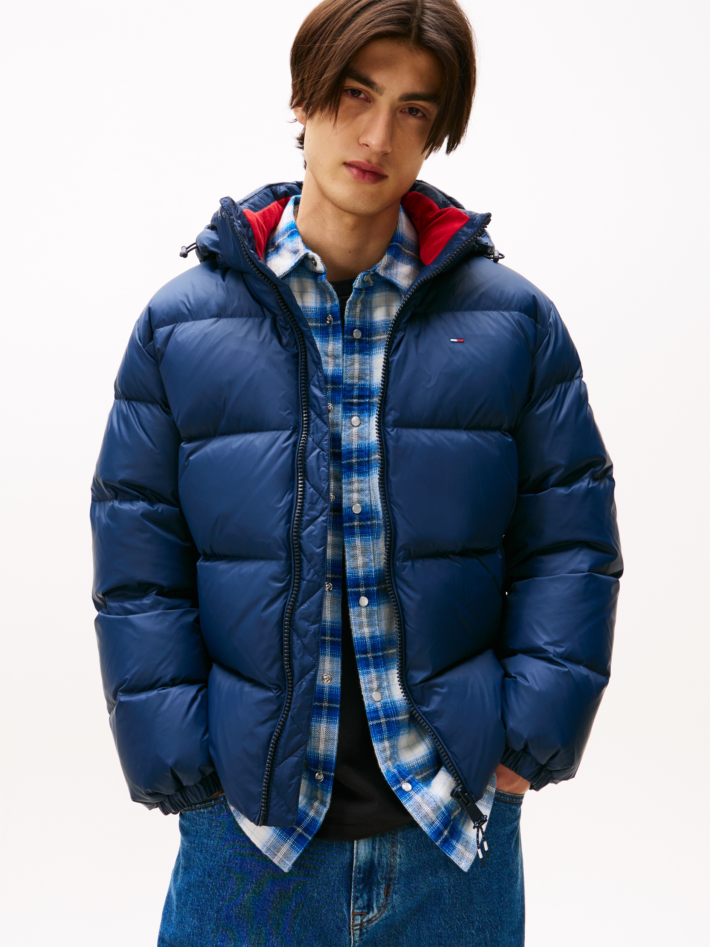 Tommy Jeans Veste matelassée »TJM ESSENTIAL DOWN JACKET EXT« mit Kapuze Winterjacke Outdoorjacke Gefüttert 2 in 1 Jacke abnehmbare Kapuze