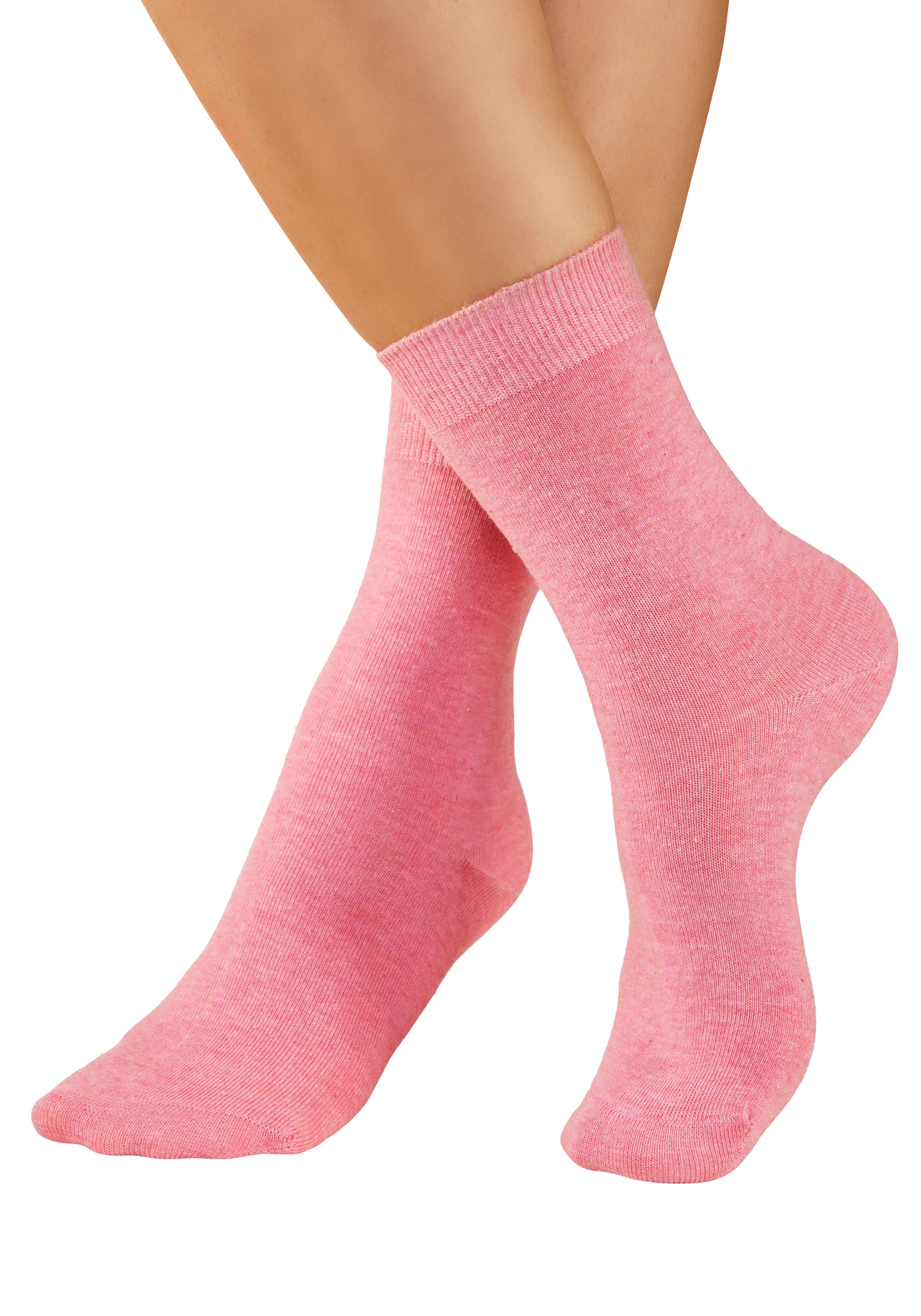 H.I.S Basicsocken »Damensocken, frische melierte Farben; casual« Packung, 20 Paar tlg. Alltagssocken in der Grosspackung