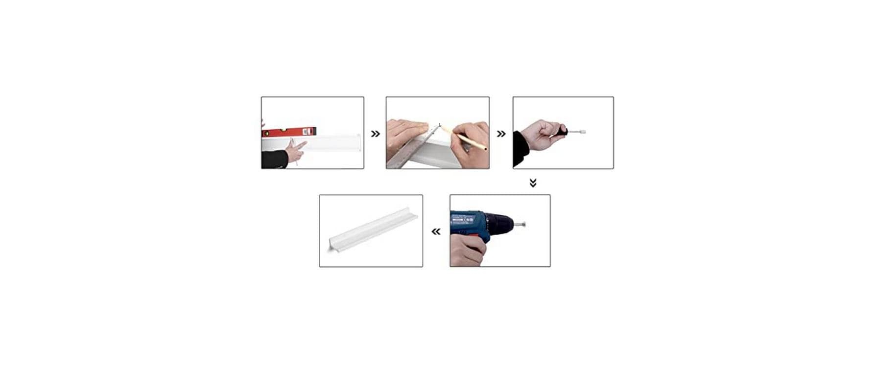 SONGMICS Wandregal »2-er Set Weiss«