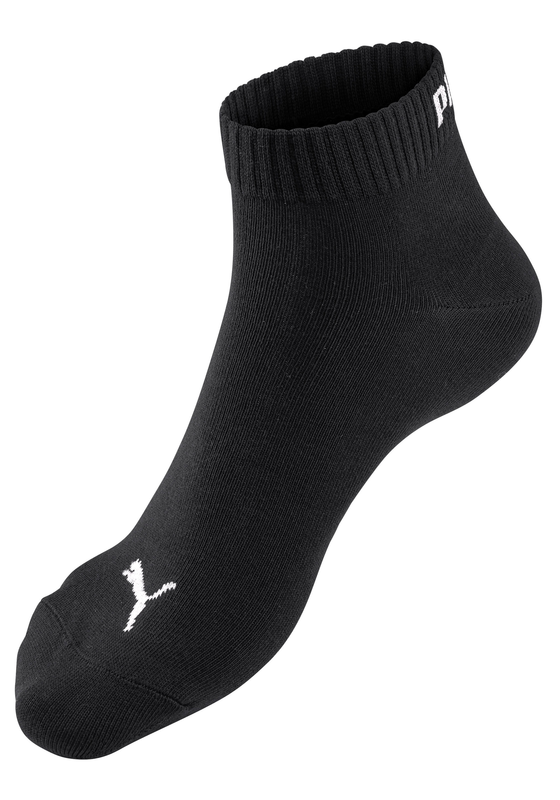 PUMA Kurzsocken »PUMA UNISEX QUARTER PLAIN 6P ECOM« 6 Paar, 6 Stk. tlg. mit Rippbündchen