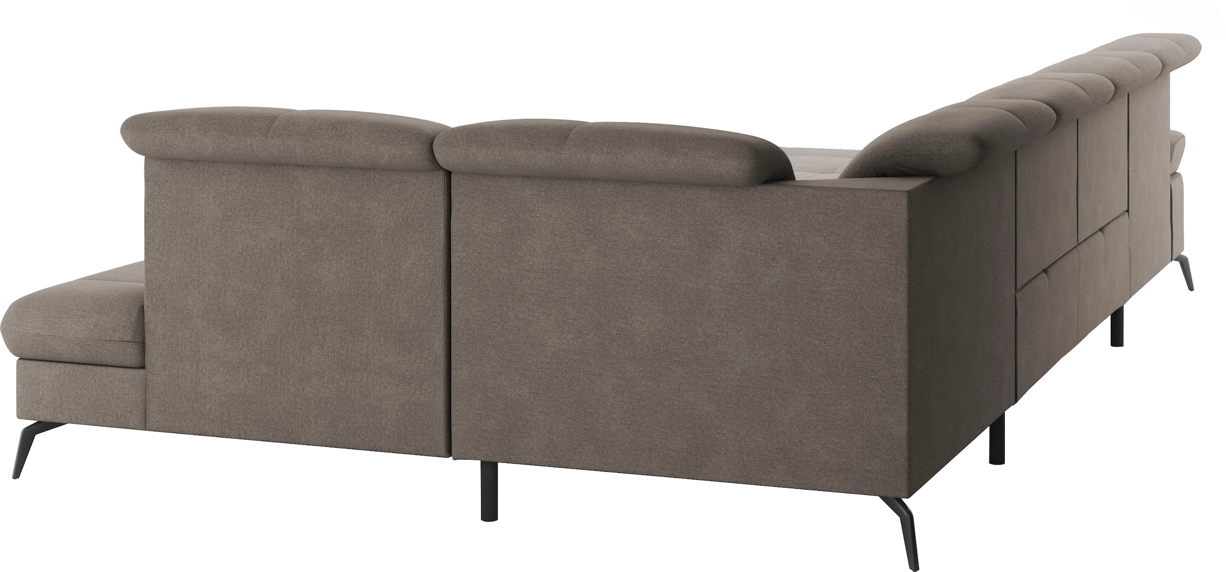 sit&more Wohnlandschaft »Amica, U-Form, inkl. Sitztiefenverstellung und Armteilverstellung« wahlweise mit Kopfteilverstellung, Bettfunktion und Bettkasten