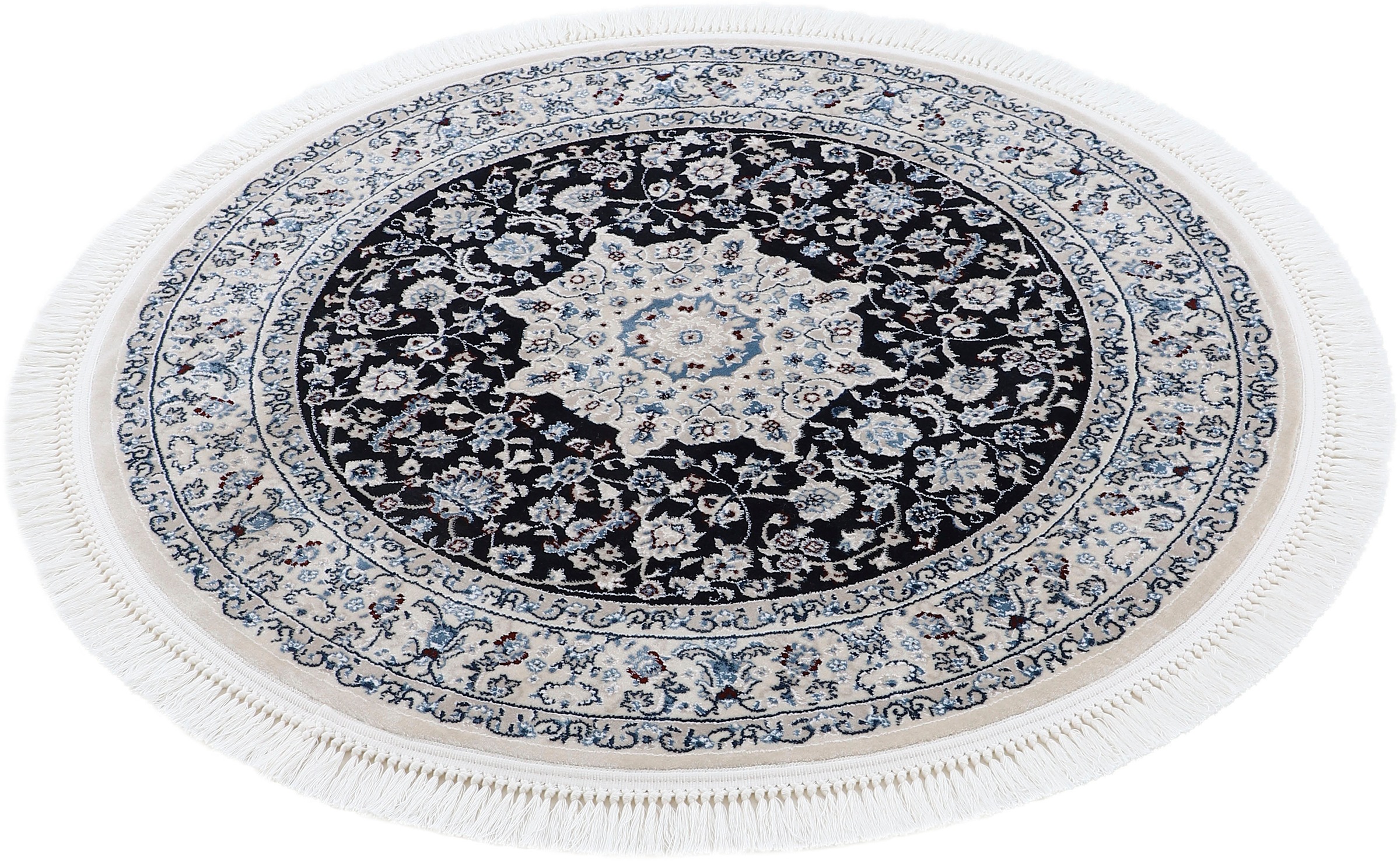 carpetfine Teppich »Nain Diane«, rund, 8 mm Höhe, Kurzflorteppich, Orient Look