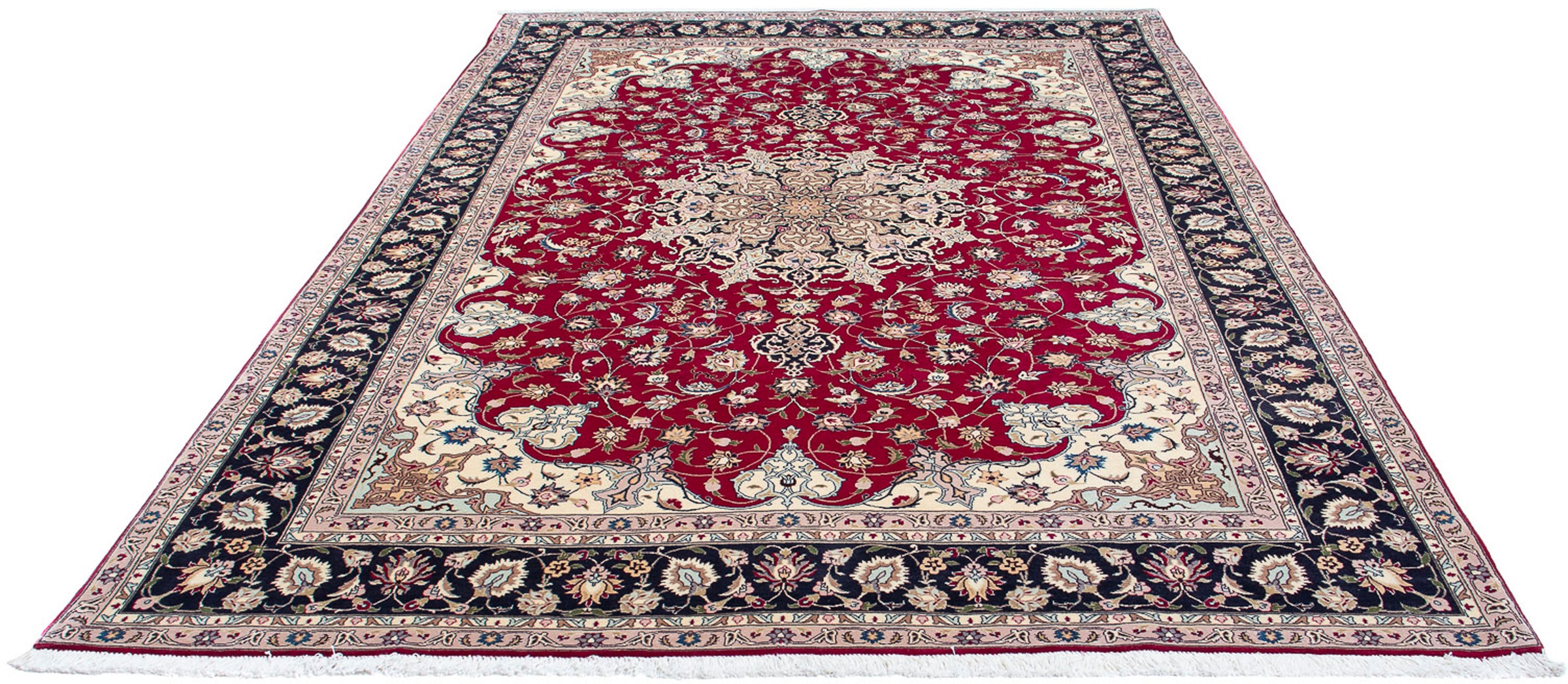 Image of morgenland Orientteppich »Perser - Täbriz - Royal - 290 x 203 cm - dunkelrot«, rechteckig, 7 mm Höhe, Wohnzimmer, Handgeknüpft, Einzelstück mit Zertifikat bei Ackermann Versand Schweiz