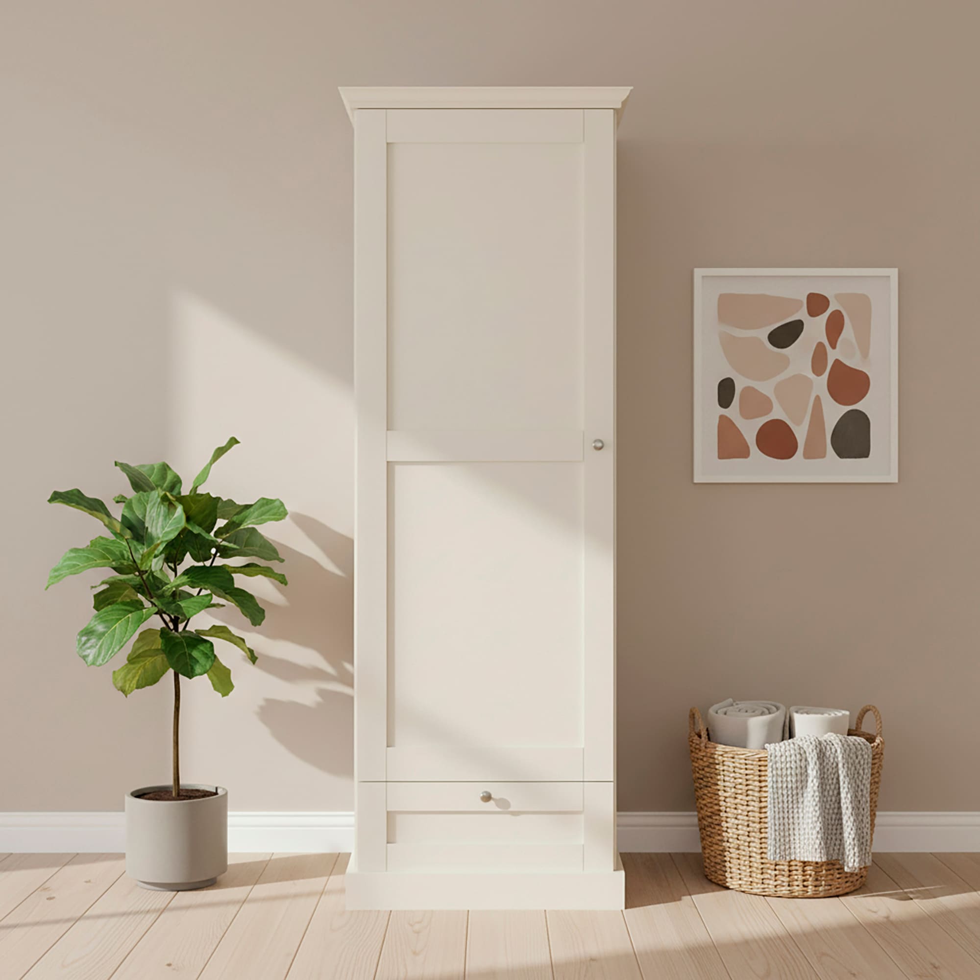 GOODproduct Armoire vestiaire »Binz« Nombreuses possibilités de rangement, poignées en métal, porte avec cadre, hauteur 180 cm