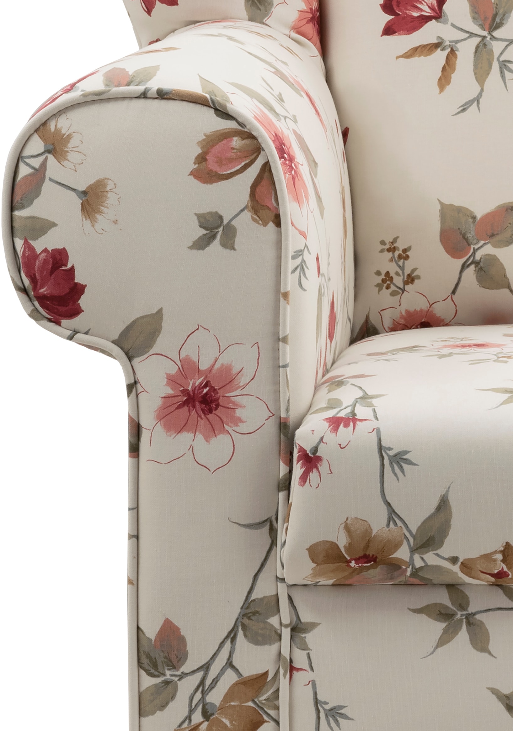 Home affaire Fauteuil »Asino« avec revêtement pied-de-poule, tabouret en option