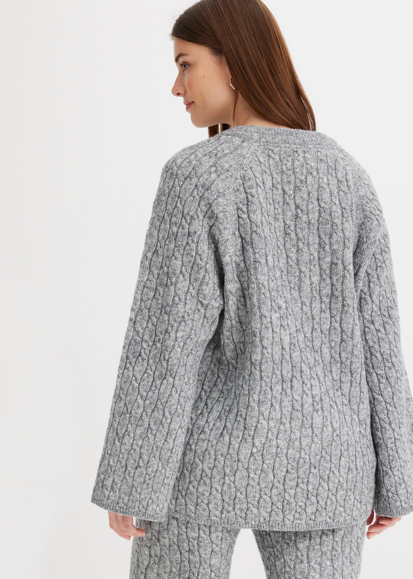 bonprix Strickpullover »Oversize-Pullover mit Zopfmuster« Oversize-Pullover mit Zopfmuster