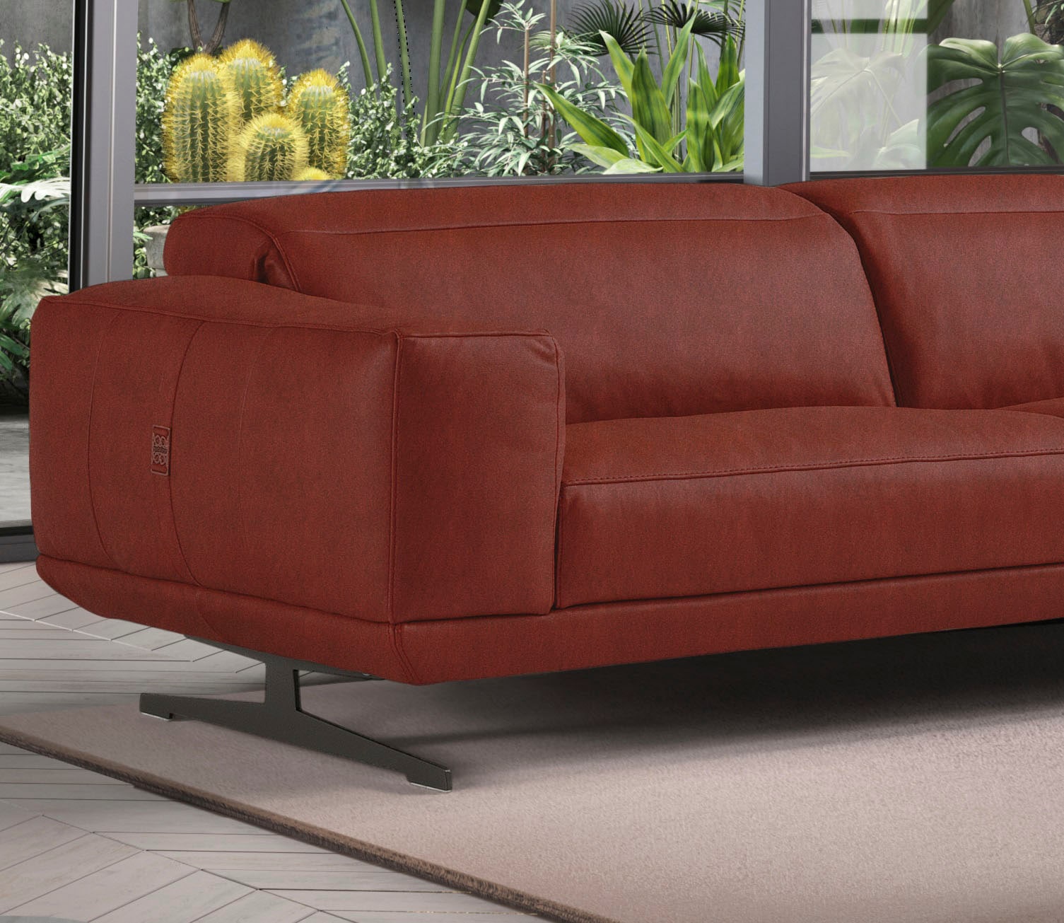 Egoitaliano 3-Sitzer »Gloria, super bequem, hochwertige Verarbeitung, edles Design, Megasofa«, beidseitig verstellbare Rückenelemente, mit Designmetallfüssen