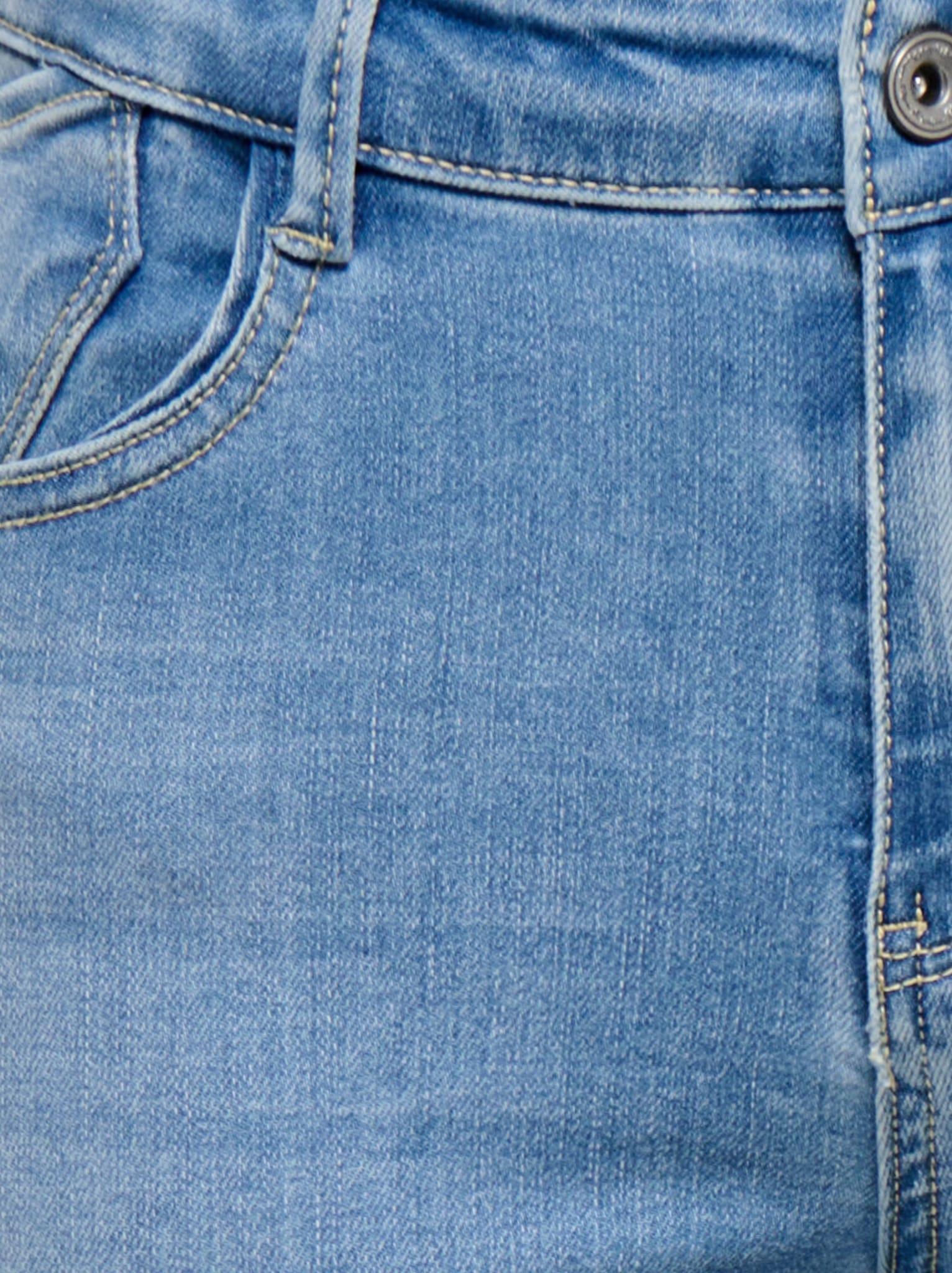 ONLY Jeans skinny »ONBLUSH MW COIN PCK ANK RW DNM« Mélange de coton, coupe skinny, ourlet ouvert, effets destroyed
