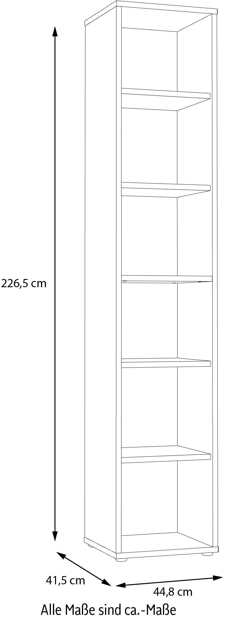 FORTE Aktenregal »Keflav« Breite 44,8 cm