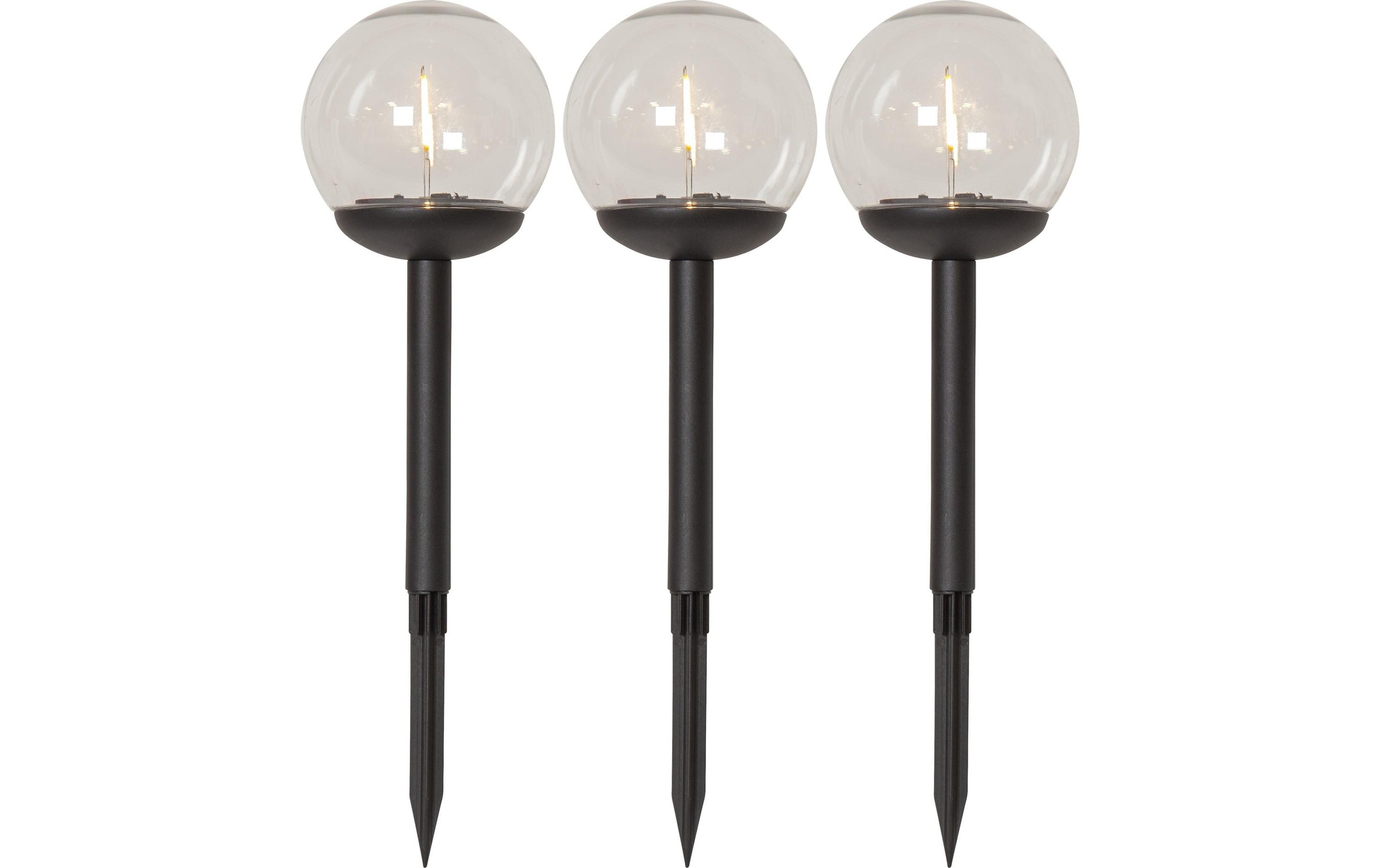 Image of Parforce Traditional Hunting Gartenleuchte "Pollerleuchte Globe, 25 cm, Schwarz, 3er Set" Warmweiss