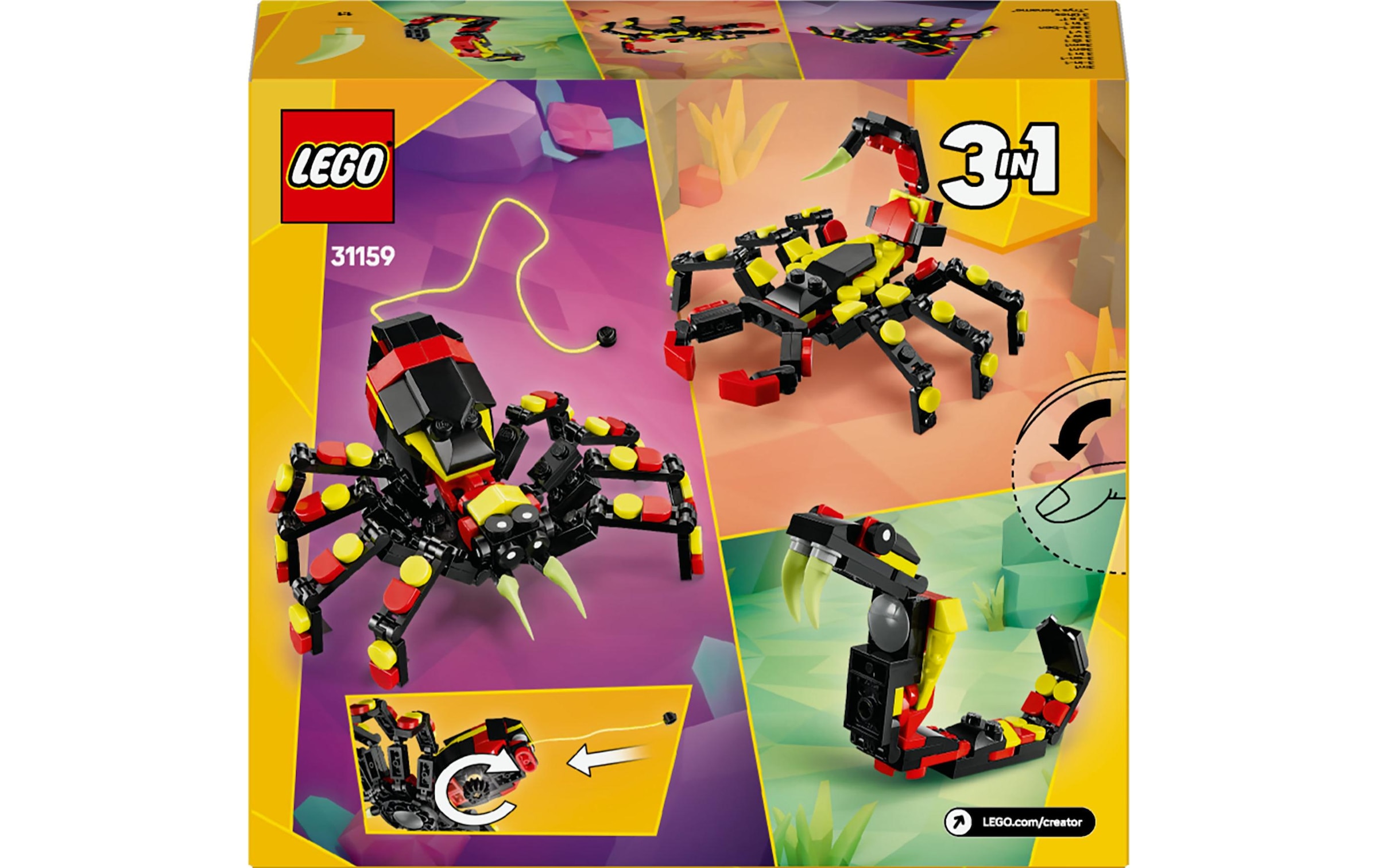LEGO® Briques de jeu »Creator Wilde Tiere: Überraschungsspinne 31159«