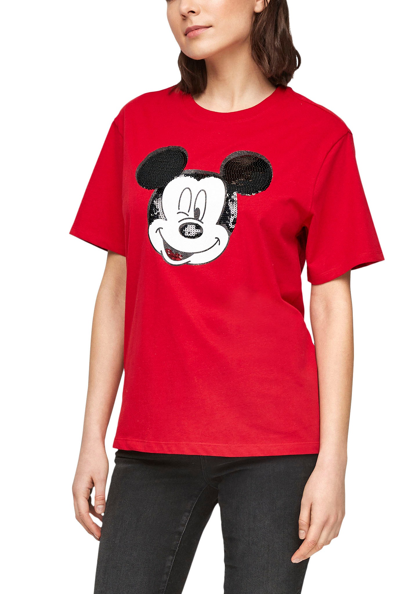Image of s.Oliver T-Shirt, mit coolem Mickey Mouse Paillettenmotiv bei Ackermann Versand Schweiz