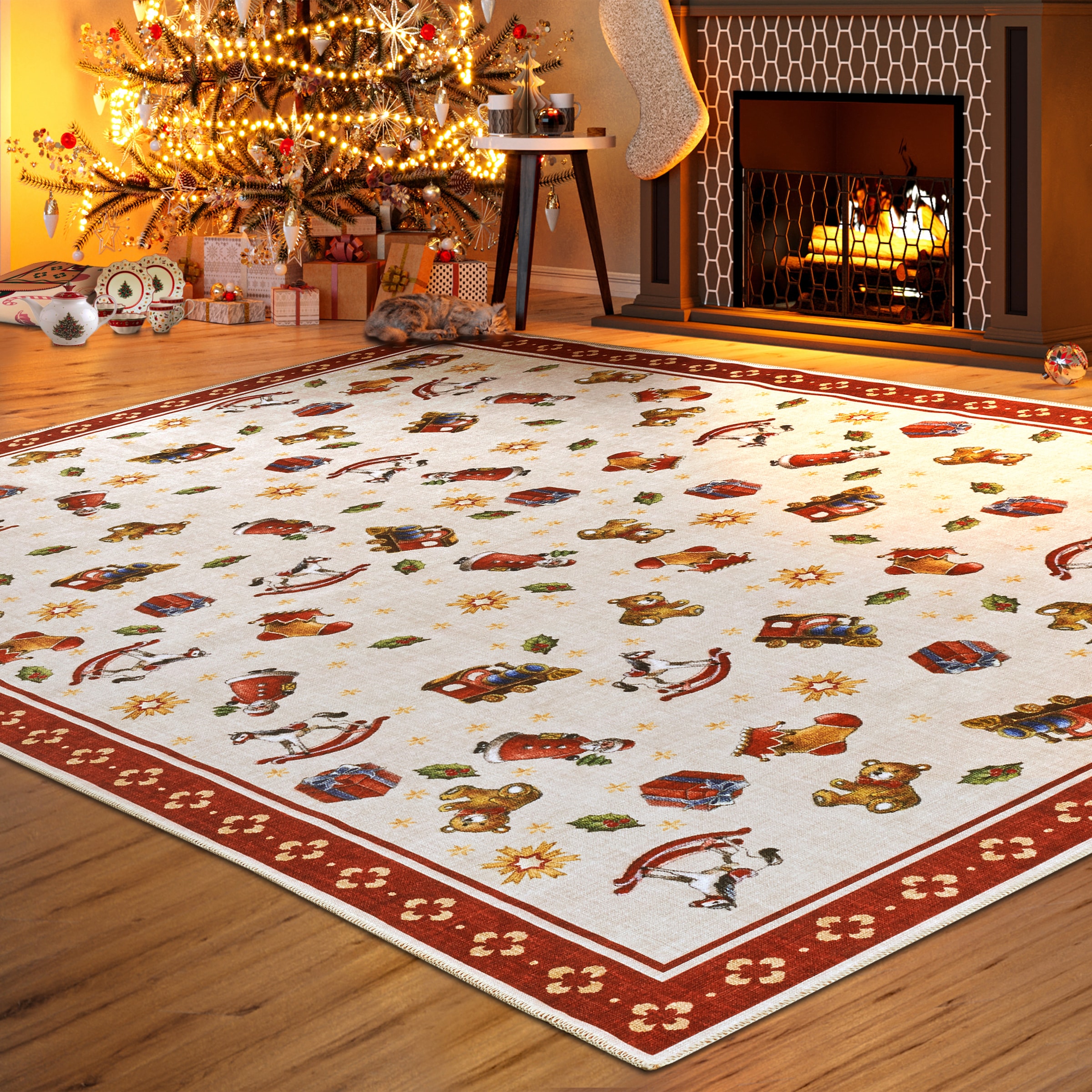 Image of Villeroy & Boch "Nostalgic Toys Delight, eckig, rund und Läufer" 3 mm Höhe Weihnachten, Wohnzimmer, Flur, Geschenk, Toys Delight, Dekoration