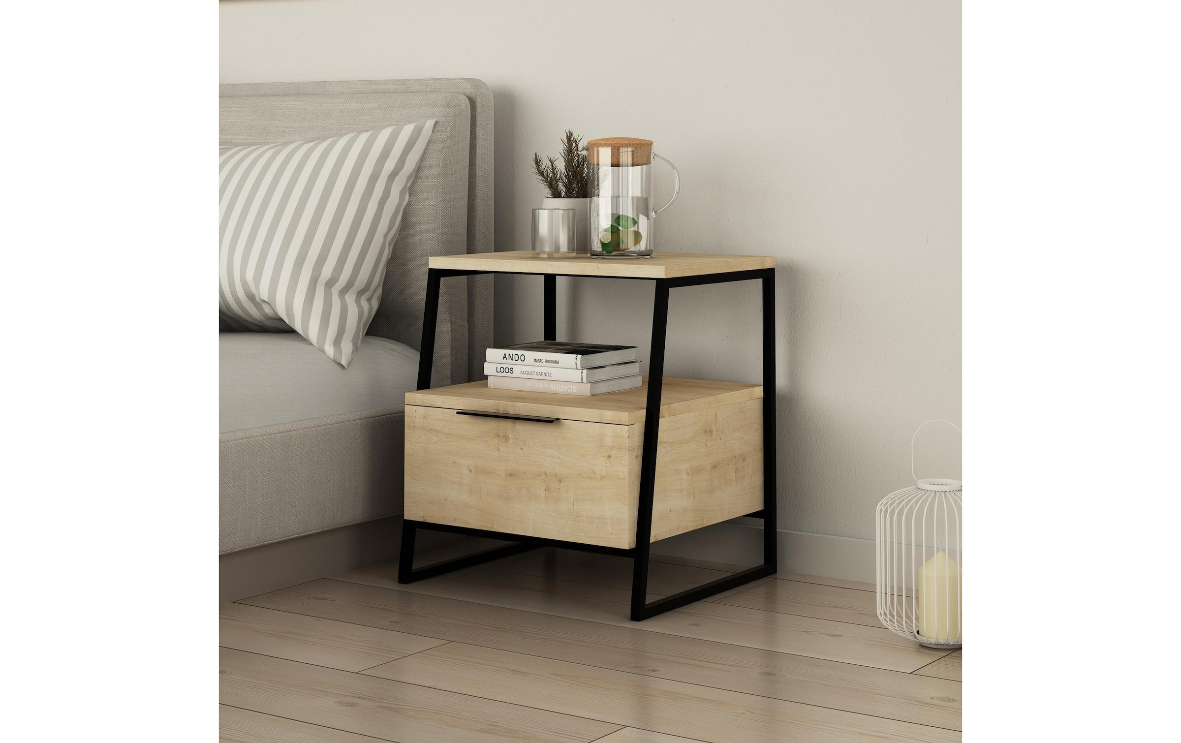 WOODY FASHION Nachttisch »Pal – Oak 45 x 50 cm«
