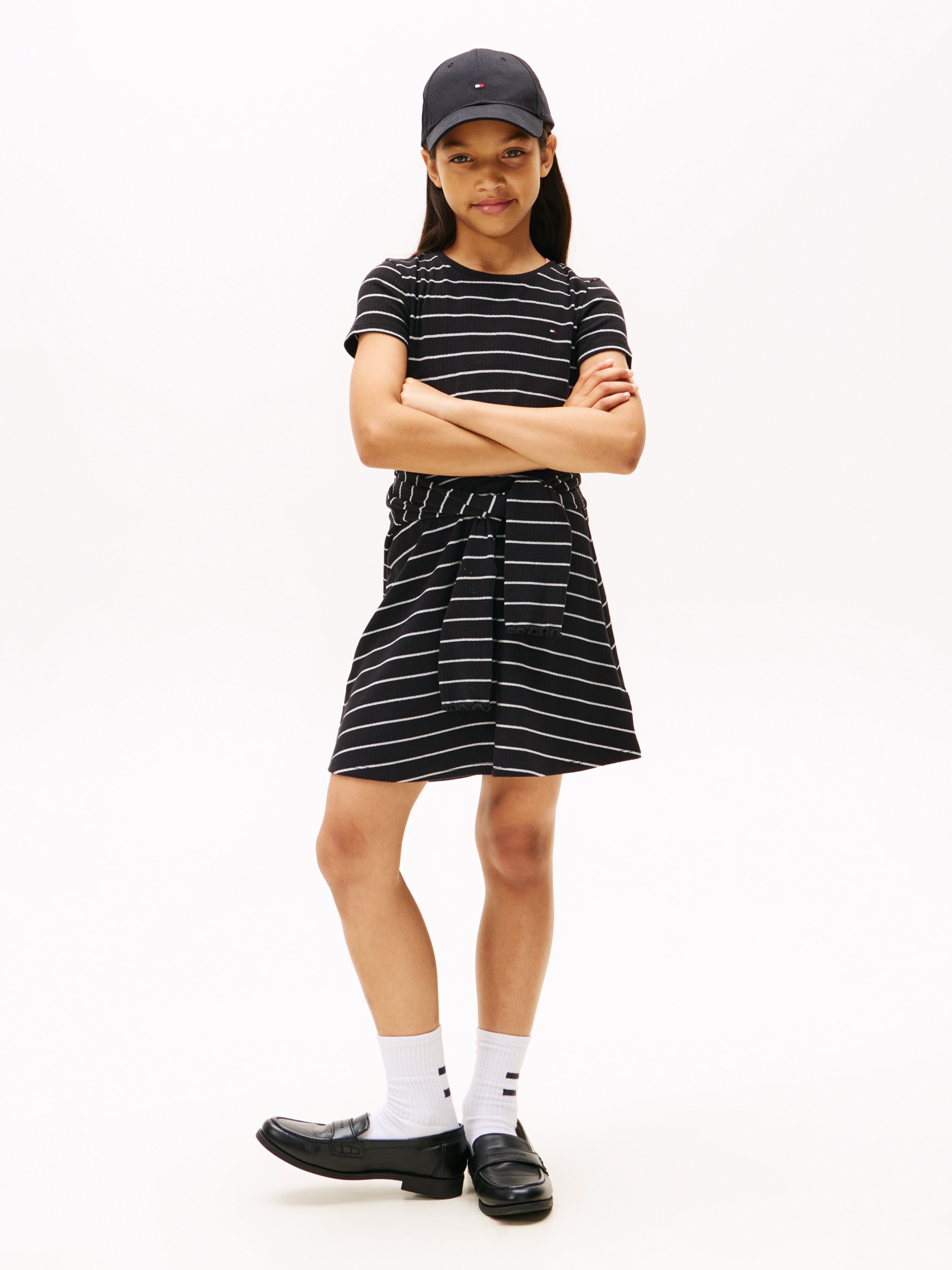 Image of Tommy Hilfiger Skaterkleid "LUREX SKATER DRESS S/S" Ohne Tasche Kinder bis 16 Jahre