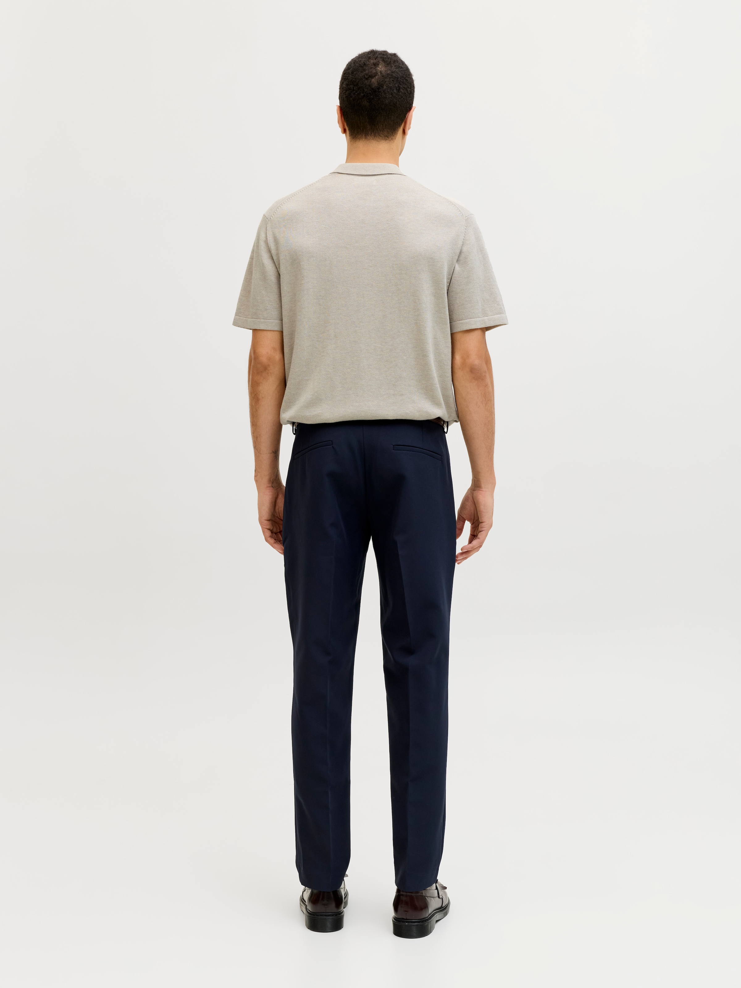 Jack & Jones Pull à manches courtes »JJEEMIL KNIT ZIP POLO SS SN« avec fermeture éclair courte
