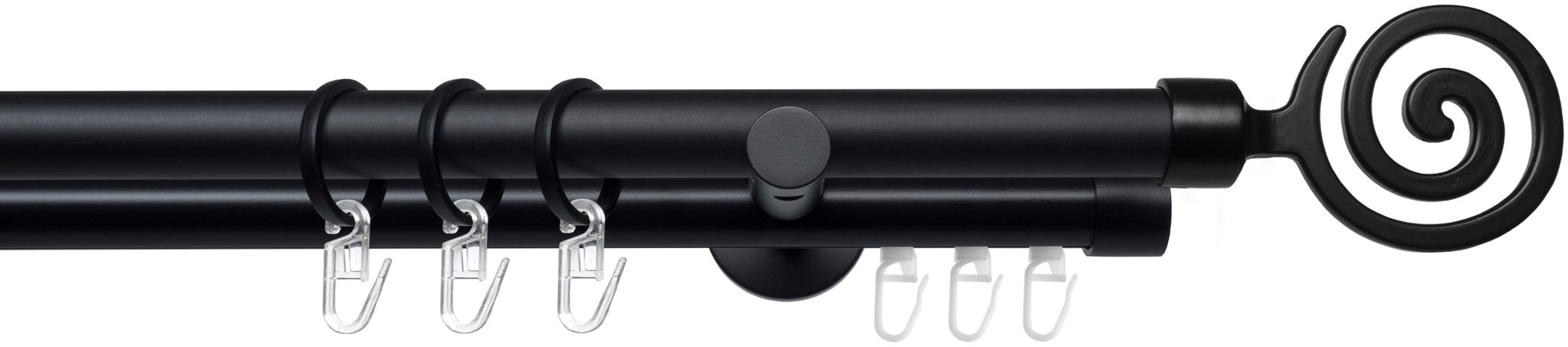 Image of Liedeco Gardinenstange »Stilgarnitur 20 mm Blues Eric«, 2 läufig-läufig, Fixmass, Gardinenstange Komplett bei Ackermann Versand Schweiz