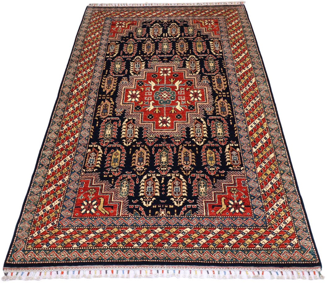 Image of morgenland Wollteppich »Ziegler Medaillon Blu scuro 268 x 175 cm«, rechteckig, 0,6 mm Höhe, Unikat mit Zertifikat bei Ackermann Versand Schweiz