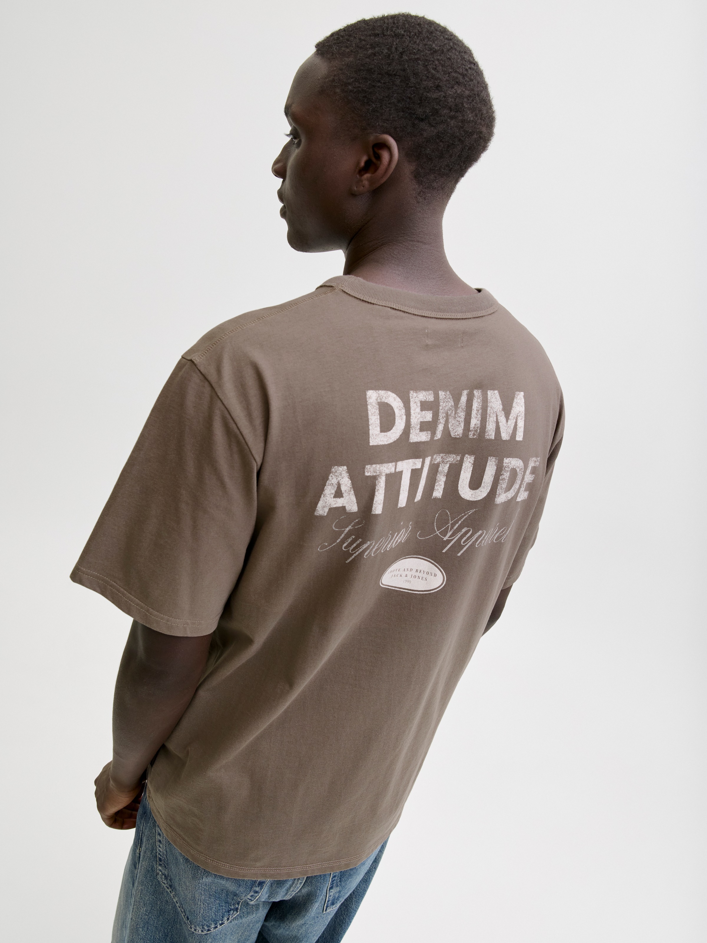 Jack & Jones Shirt à col rond »JJEDOVER GRAPHIC TEE SS CREW NECK SN« Baumwolle, relaxed fit