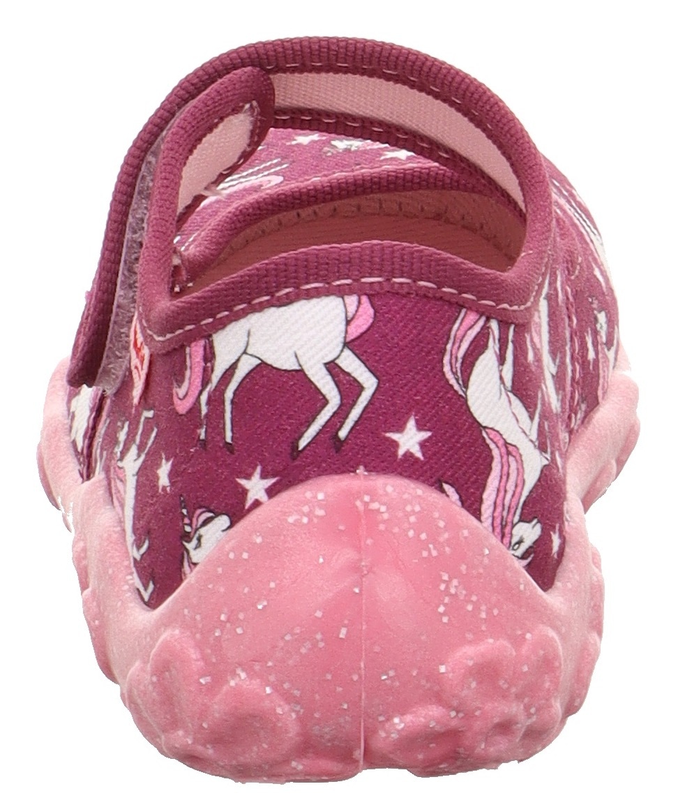 Superfit Hausschuh »BONNY WMS: Mittel«, Kindergartenschuh mit Einhorn-Motiv, Grössenschablone zum Download
