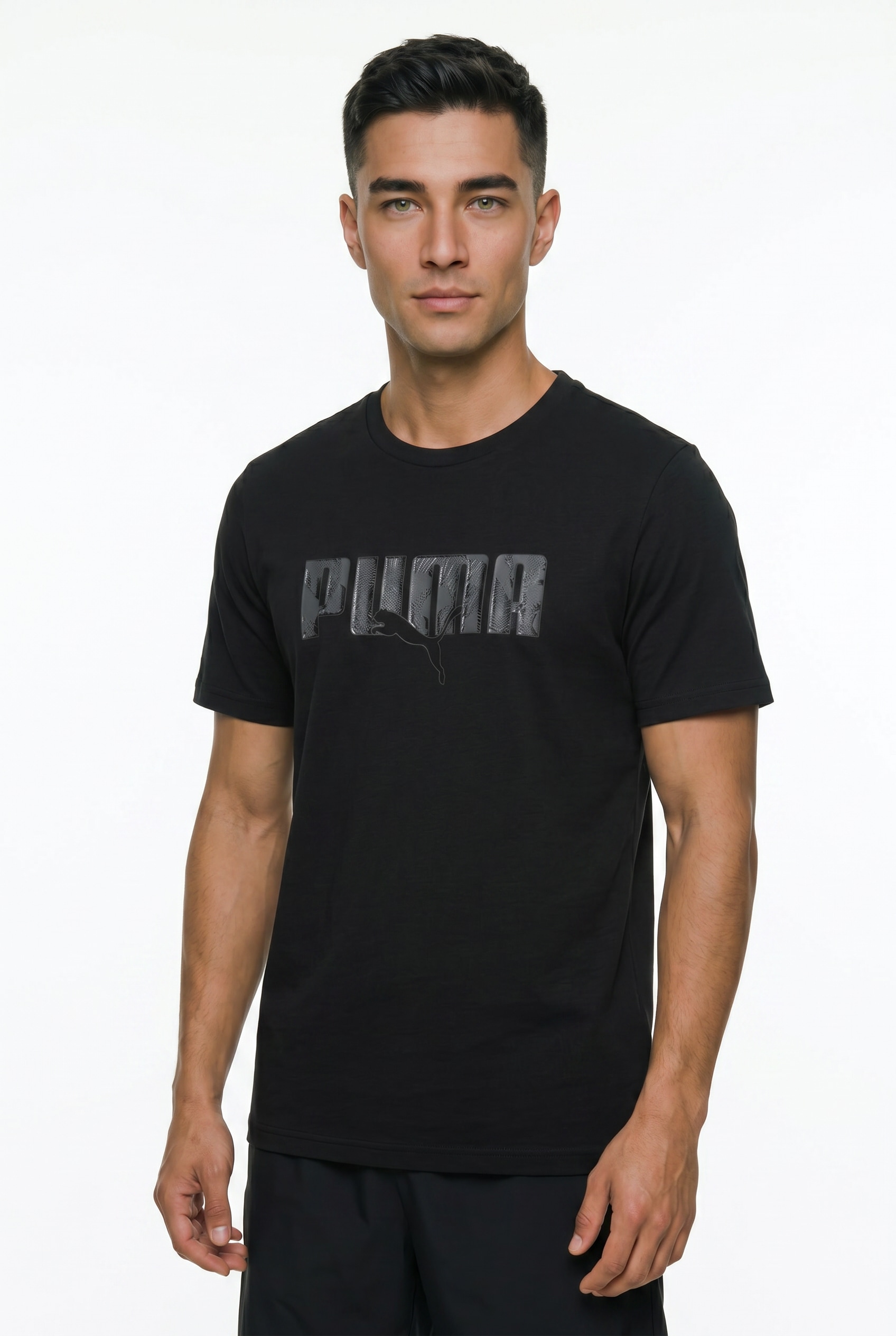 Image of PUMA T-Shirt "ESS LOGO LAB STORY 2 TEE" Regular Fit, Kurzarm, für vielseitige Aktivitäten