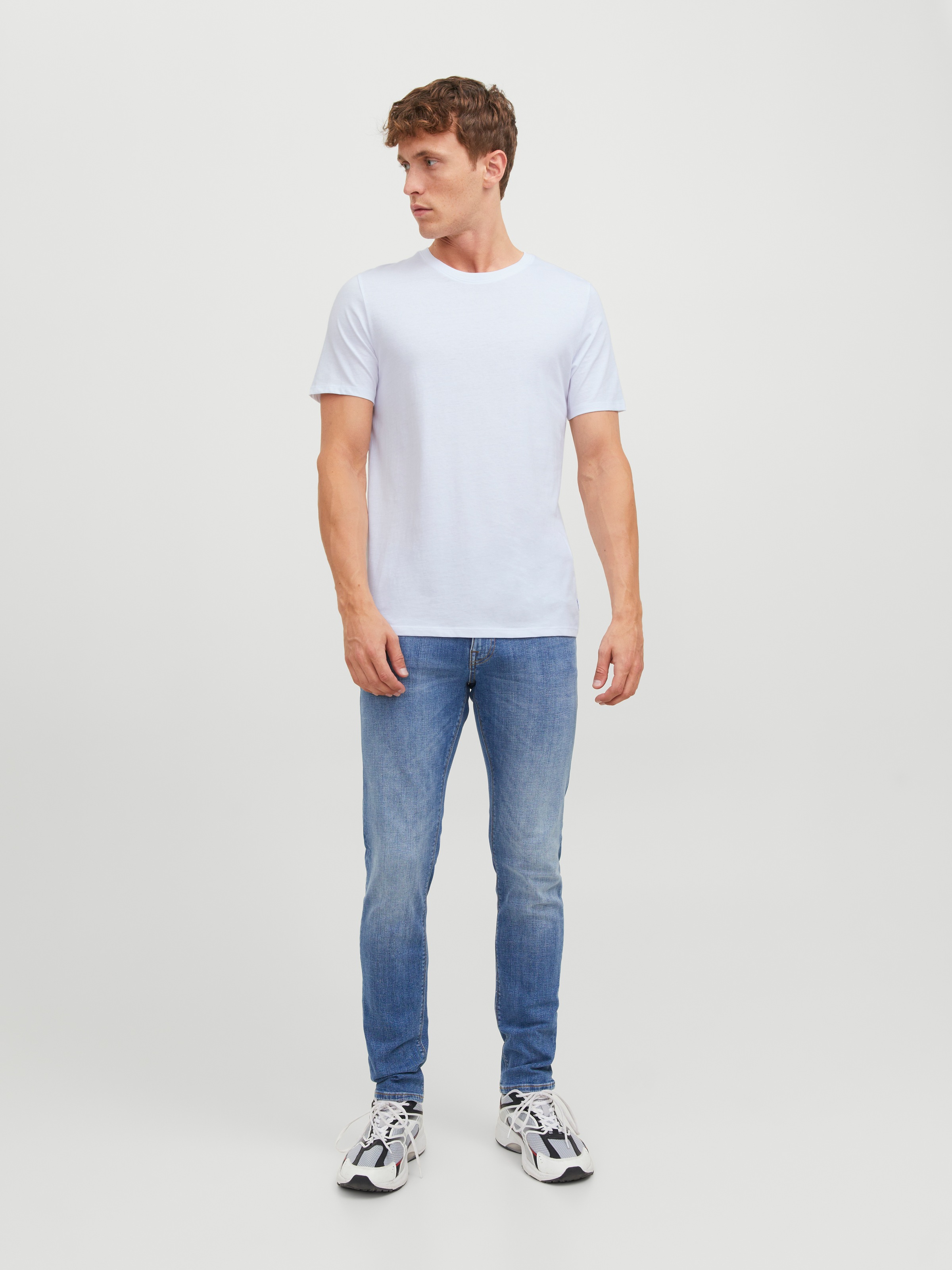 Jack & Jones T-shirt »JACBASIC mit Rippbündchen und angenehmem Tragekomfort« ,  uni, tendance, coupe regular, coton, col rond