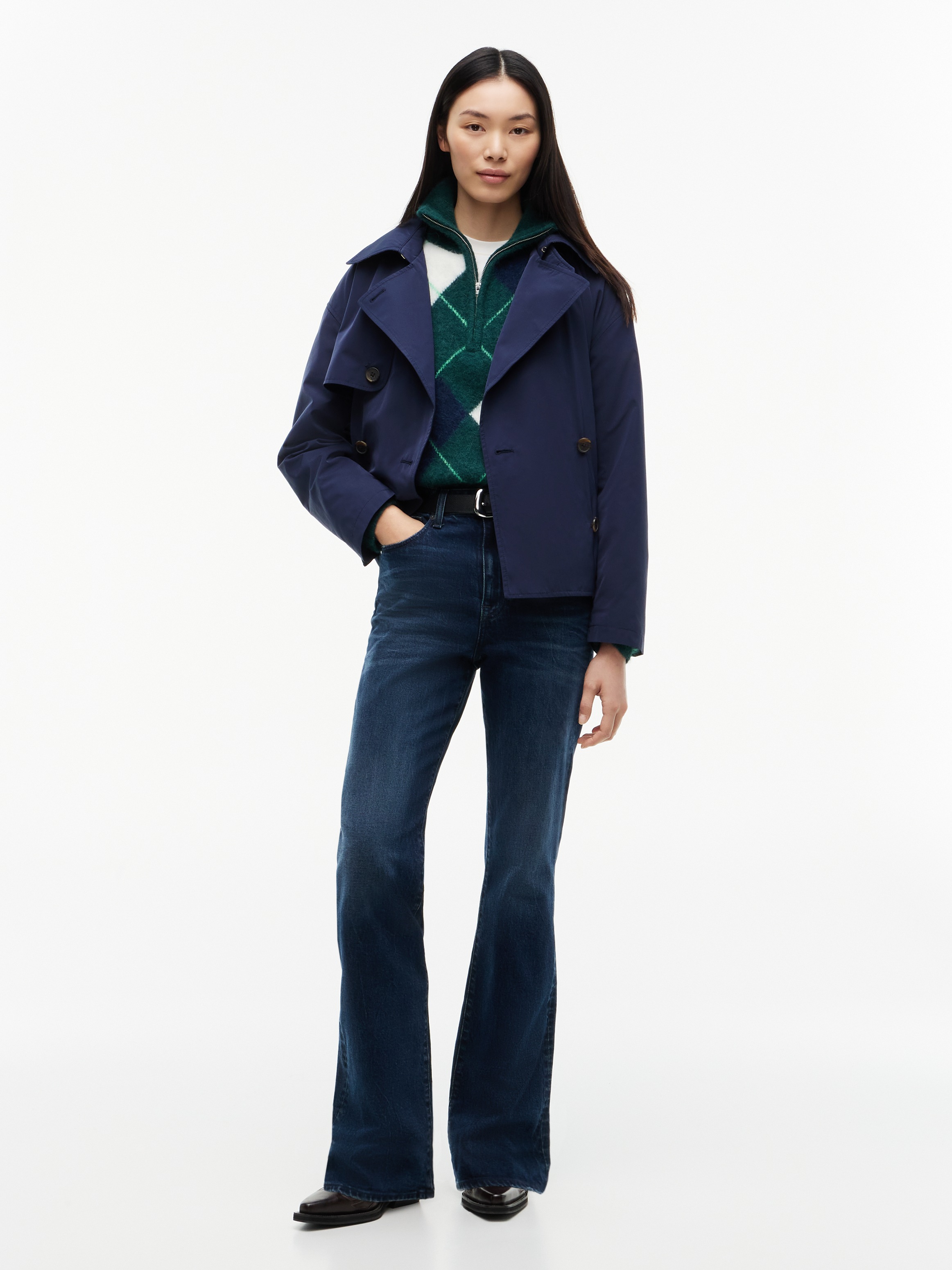 Tommy Jeans Kurzjacke »TJW SHORT TRENCH JACKET« Materialmix