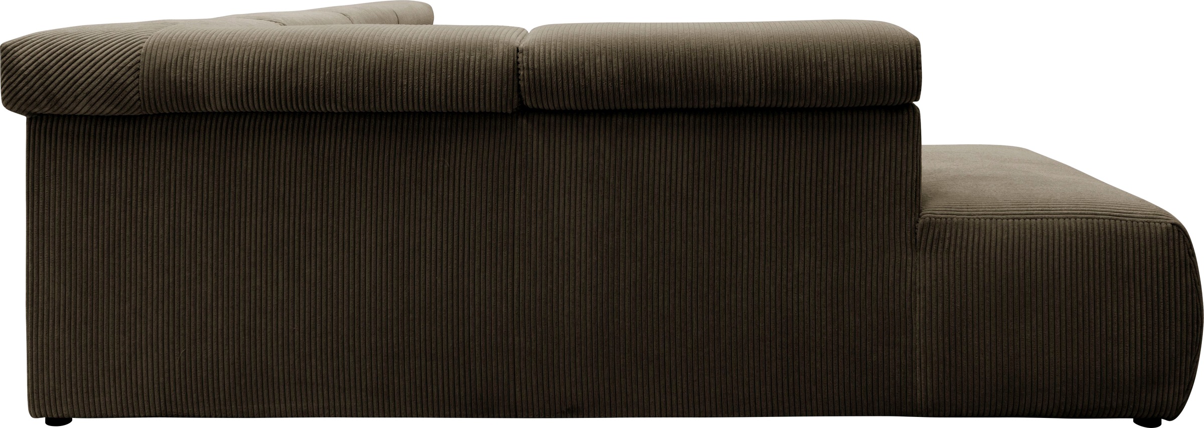 DOMO collection Wohnlandschaft »Brandon viele Bezugsarten, auch in Cord und Leder, incl. Nierenkissen«, mit Kopfteilverstellung, wahlweise Sitztiefenverstellung, U-Form