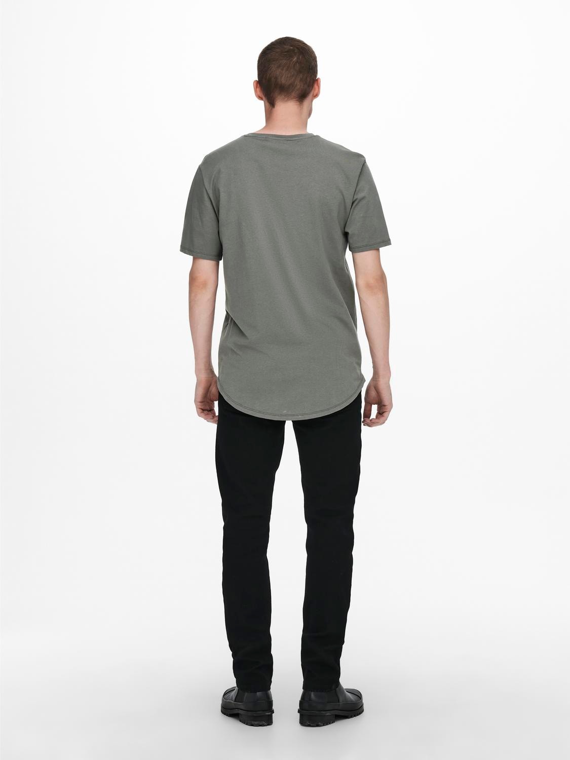 ONLY & SONS Rundhalsshirt »ONSMATT LONGY SS TEE NOOS«