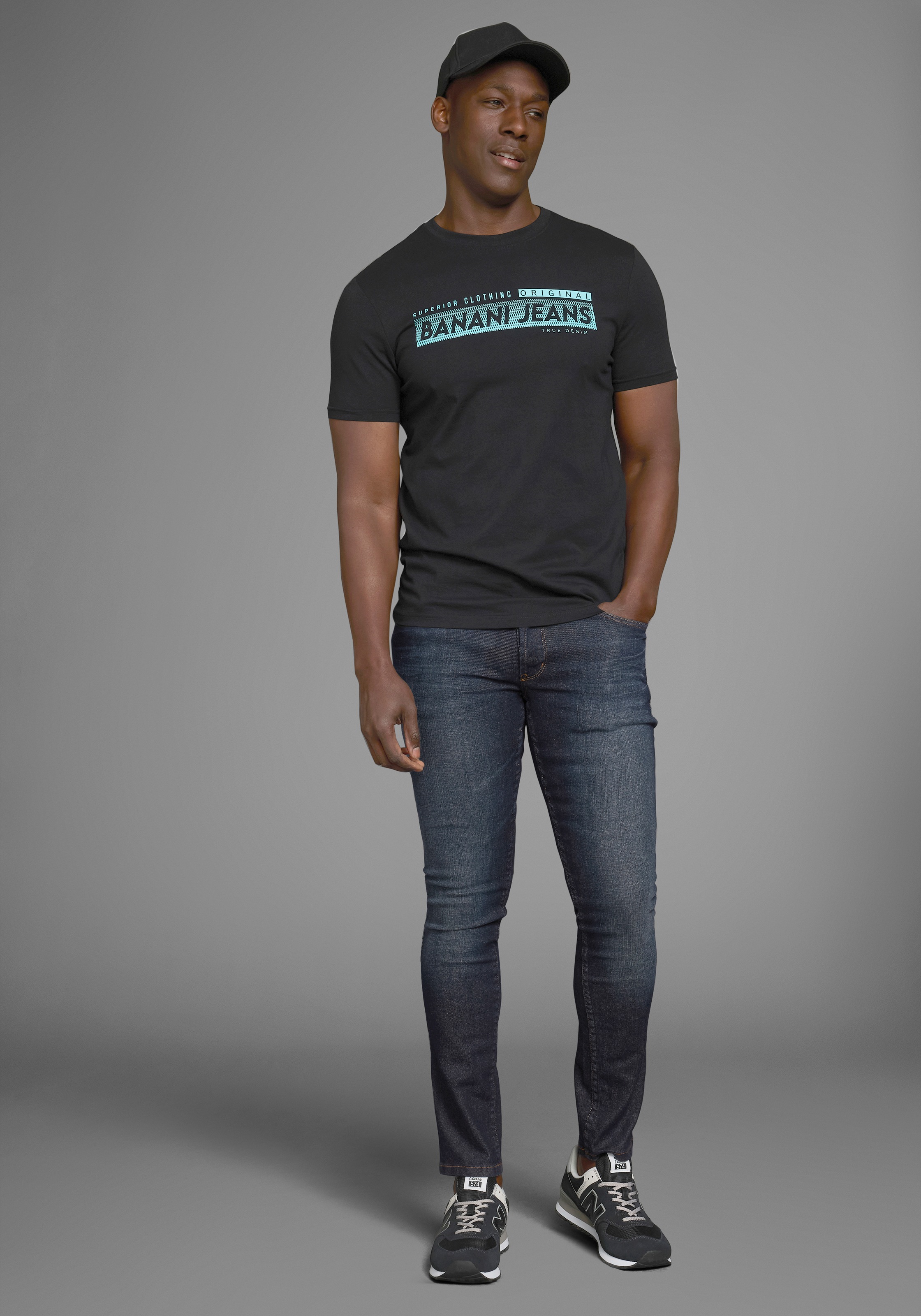 Bruno Banani Slim-fit-Jeans »Jimmy (Stretch)«, schmale Beinform, niedrige Leibhöhe, mit Button-Fly