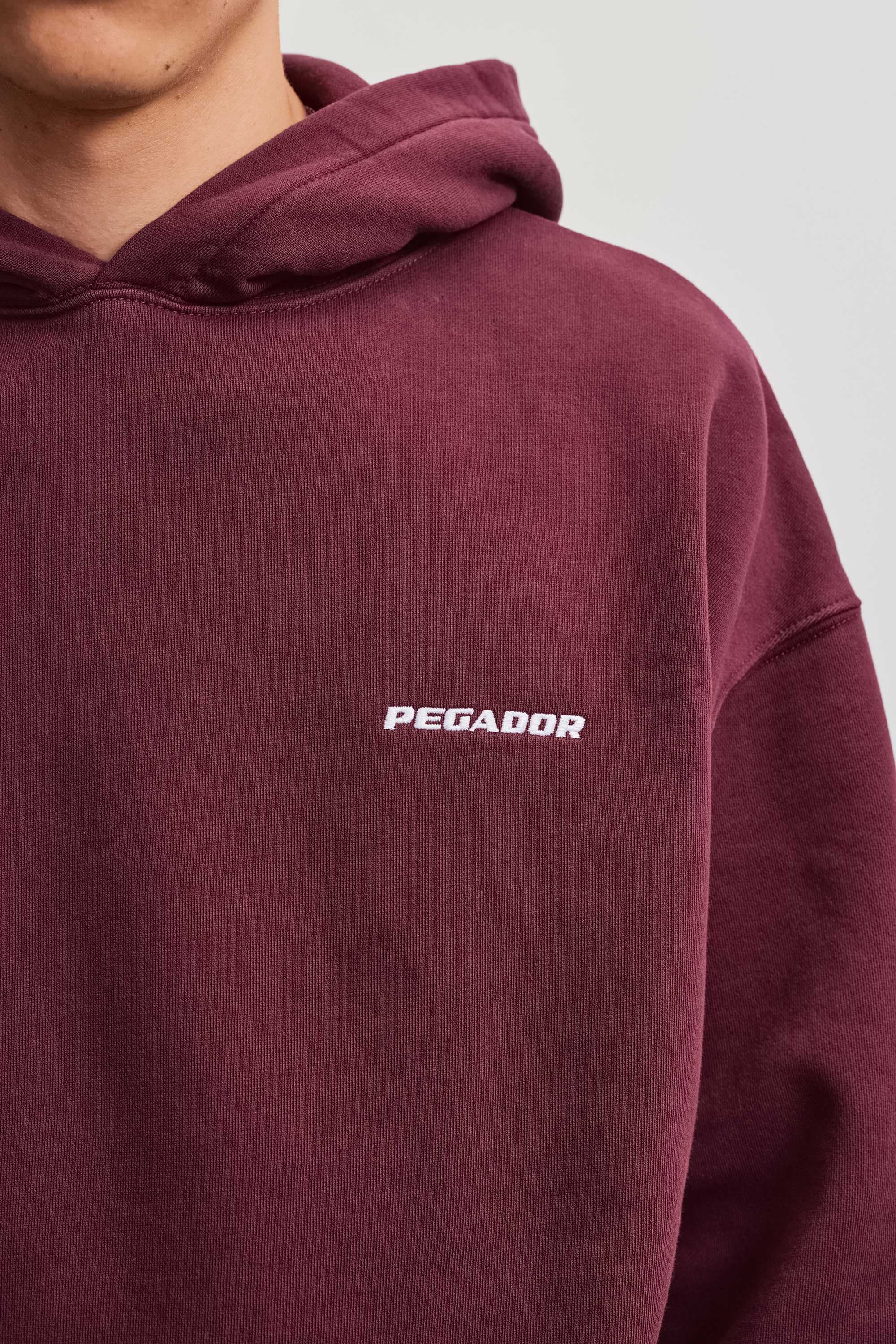 PEGADOR Sweat à capuche »Logo Oversized Hoodie«, mélange de coton, oversize
