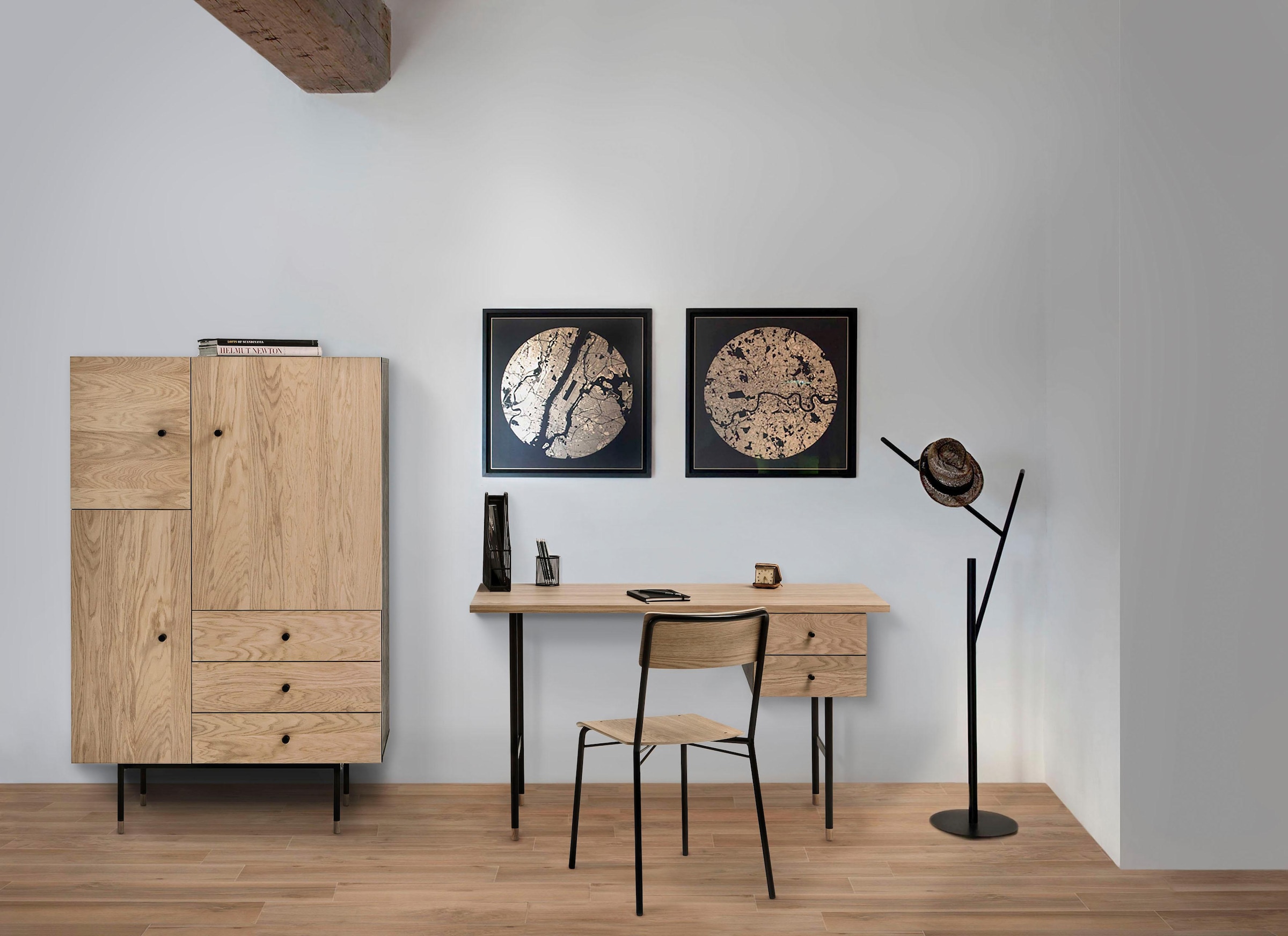 Woodman Schreibtisch »Jugend« Schubladen mit Soft-Close-Funktion, Beine aus Metall, FSC®