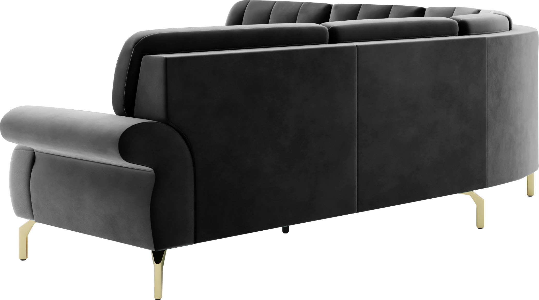 sit&more Ecksofa »Orient 1 L-Form« inkl. 4 Zierkissen mit Strass-Stein, goldfarbene Metallfüsse