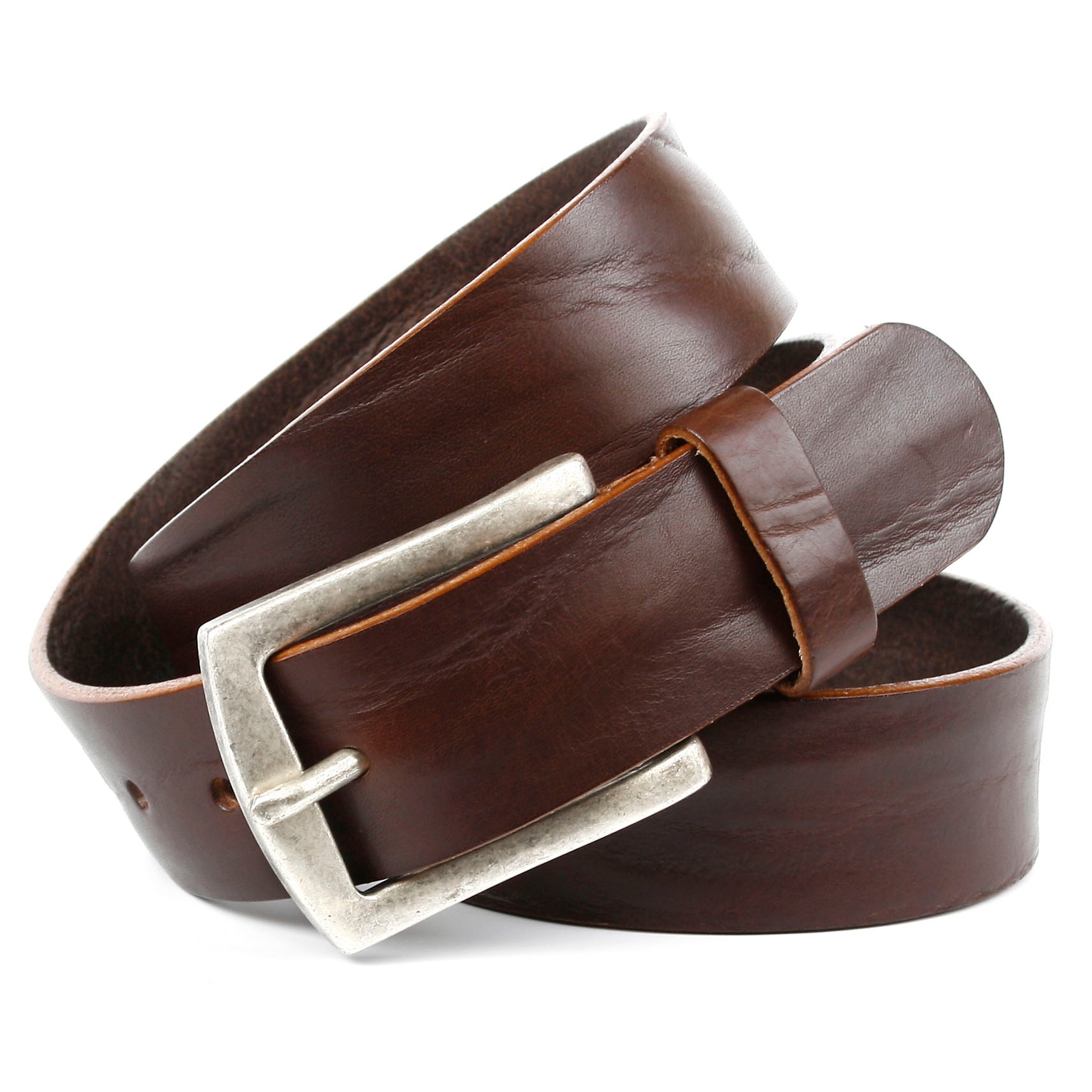 Image of Anthoni Crown Ledergürtel, in dunkelbraun mit matter Schliesse im Antik Finish bei Ackermann Versand Schweiz
