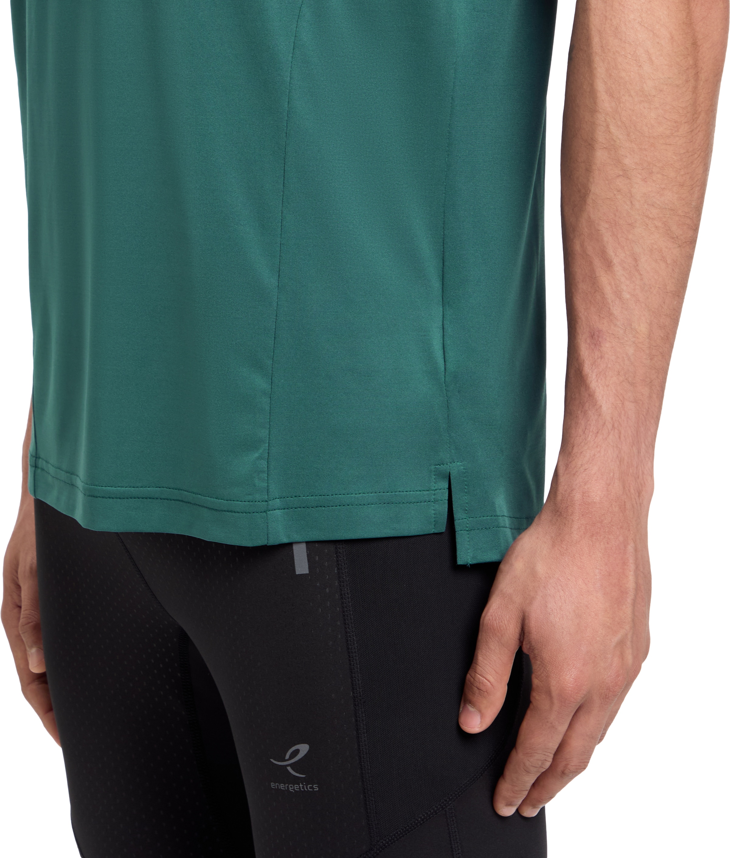 Energetics T-shirt de course »HE.-T-SHIRT ELLAZOR II SHORT SLEEVE M« à manches courtes, sans col, en jersey, plus long à l’arrière