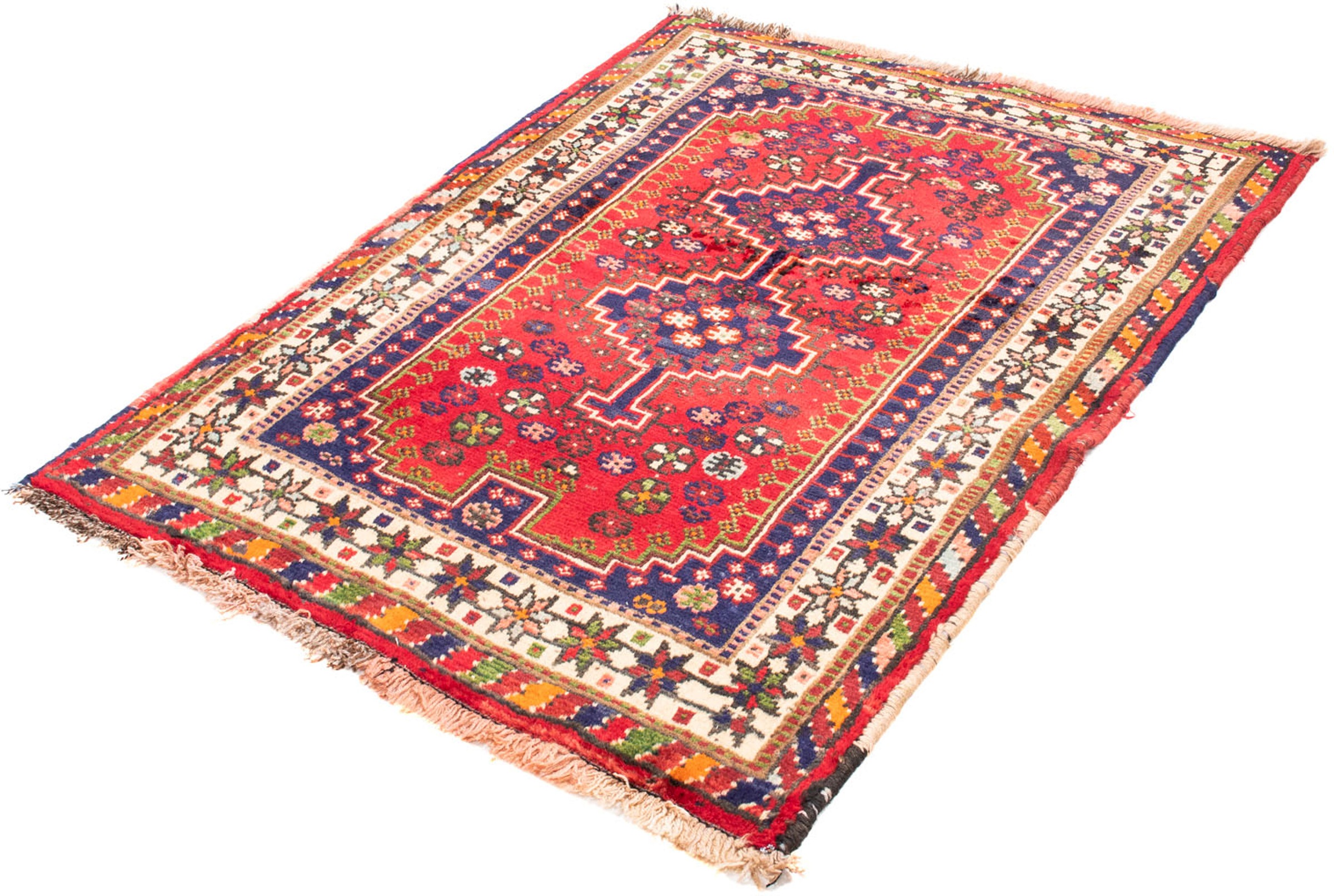 Image of morgenland Orientteppich »Perser - Nomadic - 140 x 100 cm - rot«, rechteckig, 10 mm Höhe, Wohnzimmer, Handgeknüpft, Einzelstück mit Zertifikat bei Ackermann Versand Schweiz