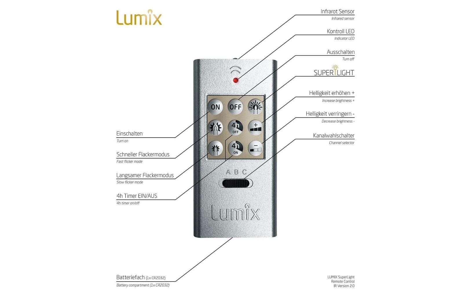 lumix LED-Christbaumkerzen »Lumix LED SuperLight Mini 12er-Starter Set«, 12 St.-flammig