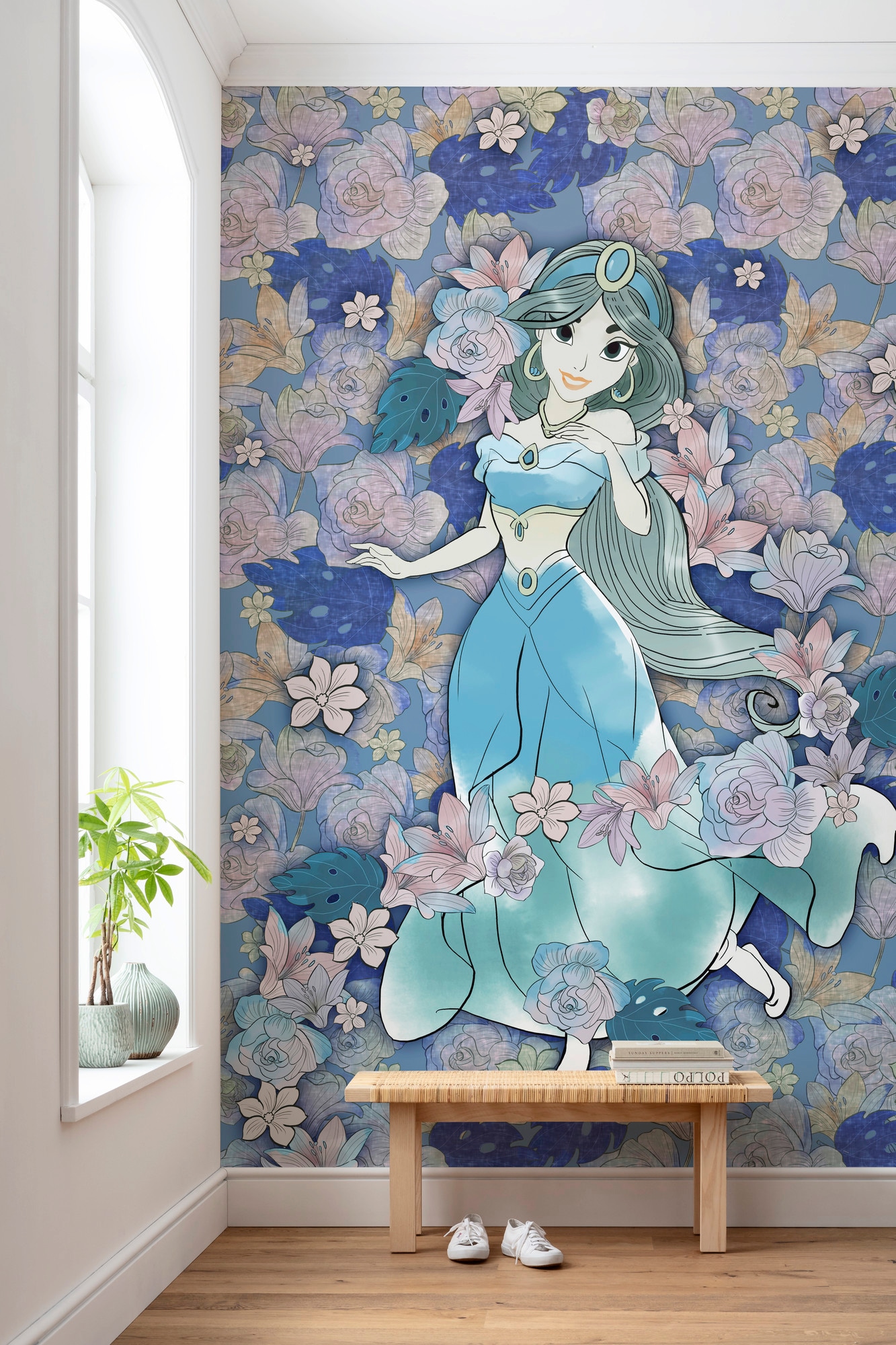 Komar Vliestapete »Digitaldruck Vlies - Jasmin Colored Flowers - Grösse 200 x 280 cm«, bedruckt, Kinderzimmer