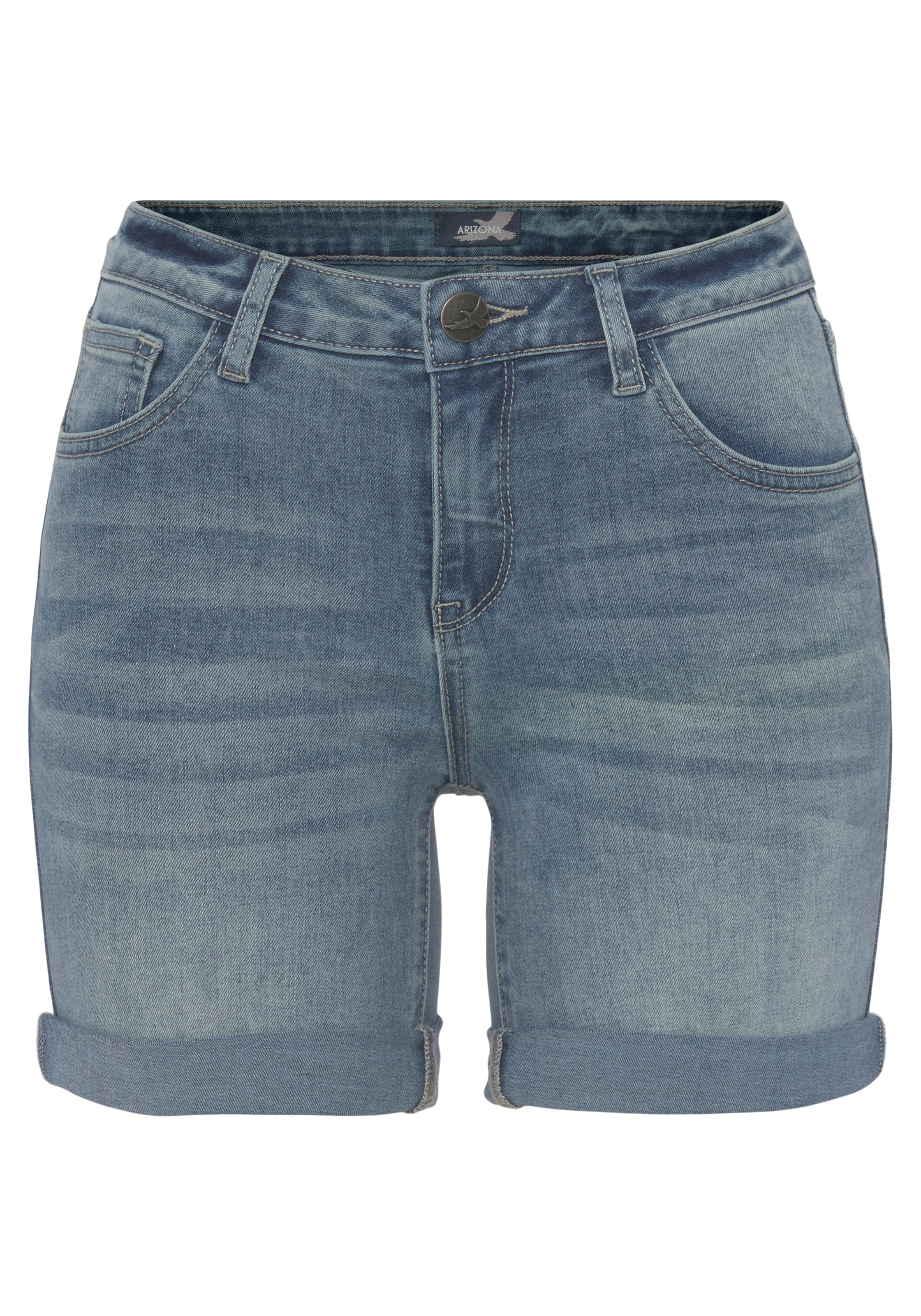 Arizona Jeansshorts »Ultra-Stretch«, extra eng geschnitten, krempelbare Beinabschlüsse