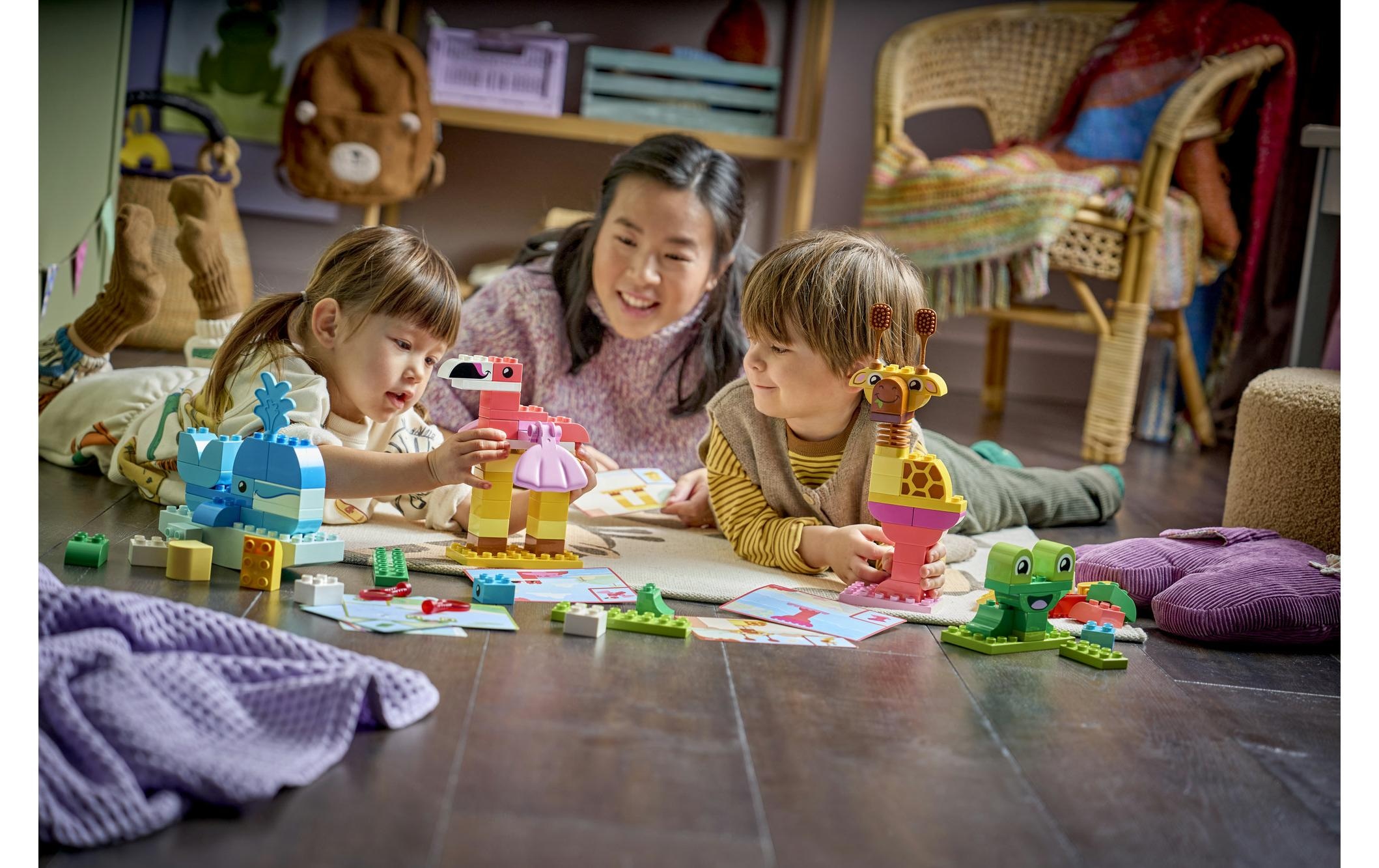 LEGO® Konstruktionsspielsteine »Wir Bauen Tiere (10472), LEGO DUPLO Town« Made in Europe