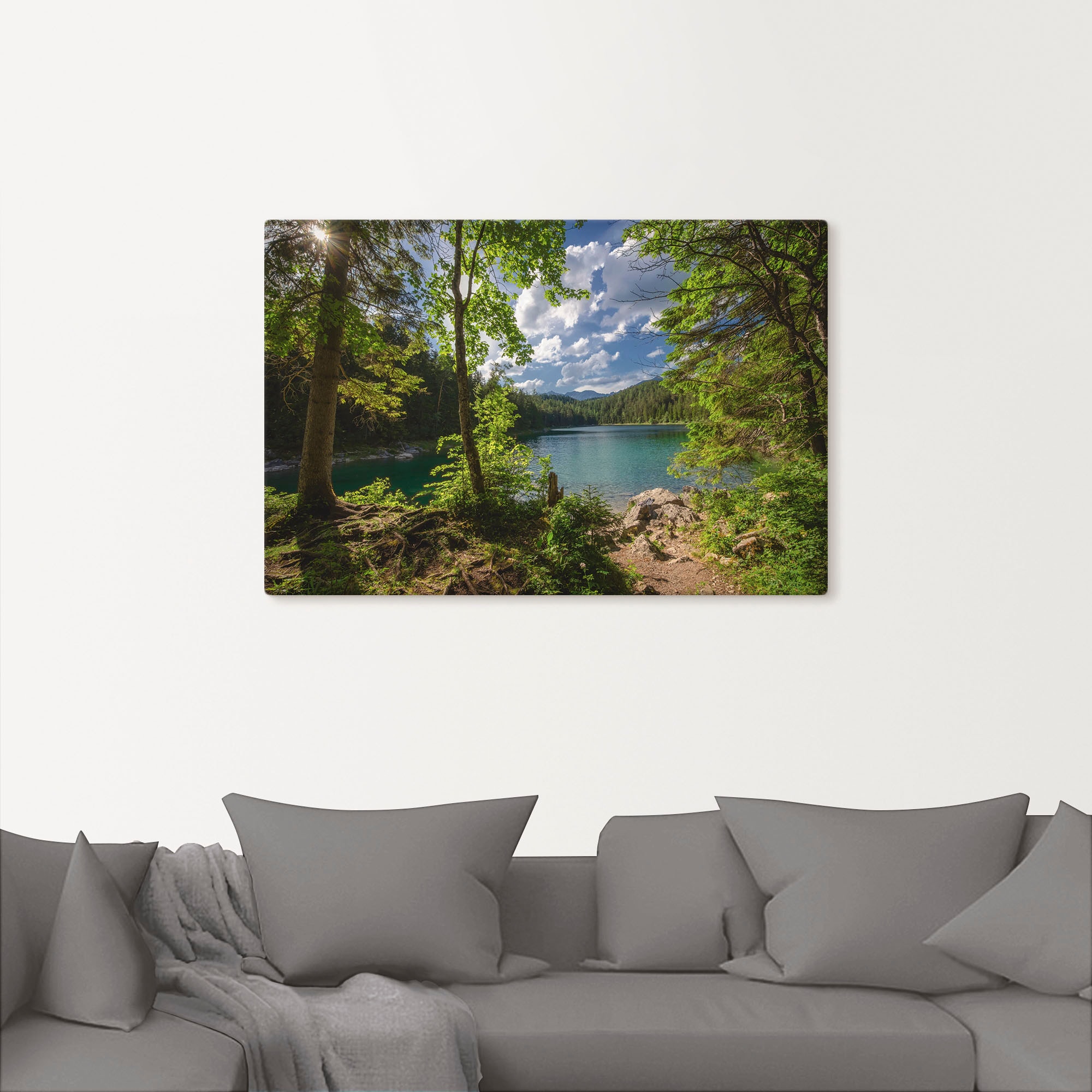 Artland Wandbild »Eibsee«, Gewässer, (1 St.), als Alubild, Outdoorbild, Leinwandbild in verschied. Grössen