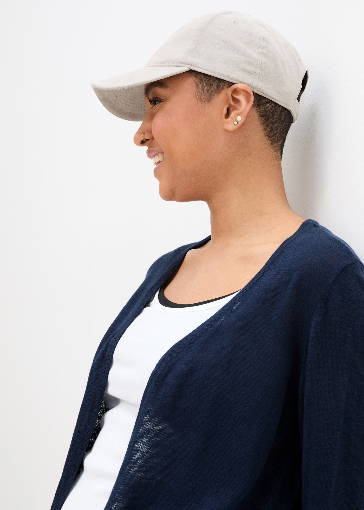 bonprix Veste en tricot Strickjacke aus reiner Baumwoll-Slub Qualität