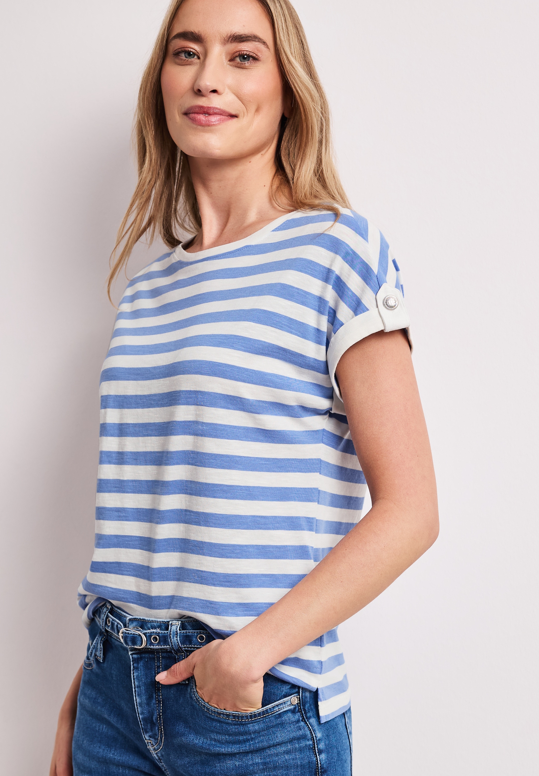 Image of STREET ONE Shirttop Sommershirt mit Streifen