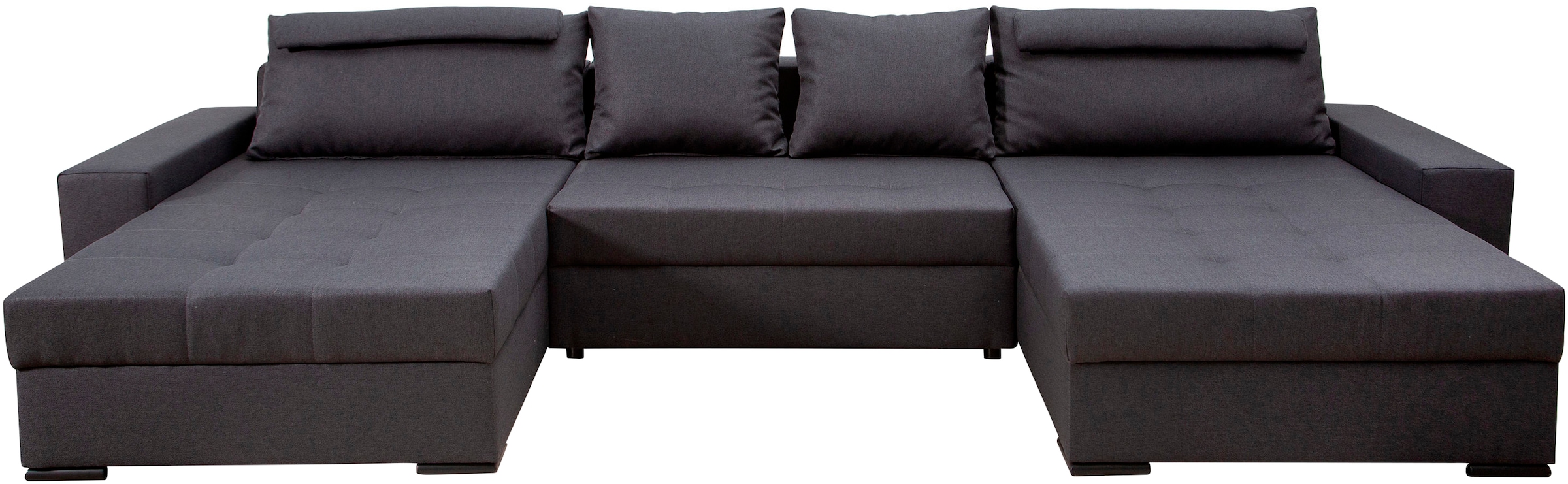 COLLECTION AB Wohnlandschaft »XXXL-Josy Relax U-Form Breite 352 cm, mit 2 gleich grossen Recamieren«, inkl. Bettfunktion, Bettkasten, mit 4 Rückenkissen in zwei Grössen