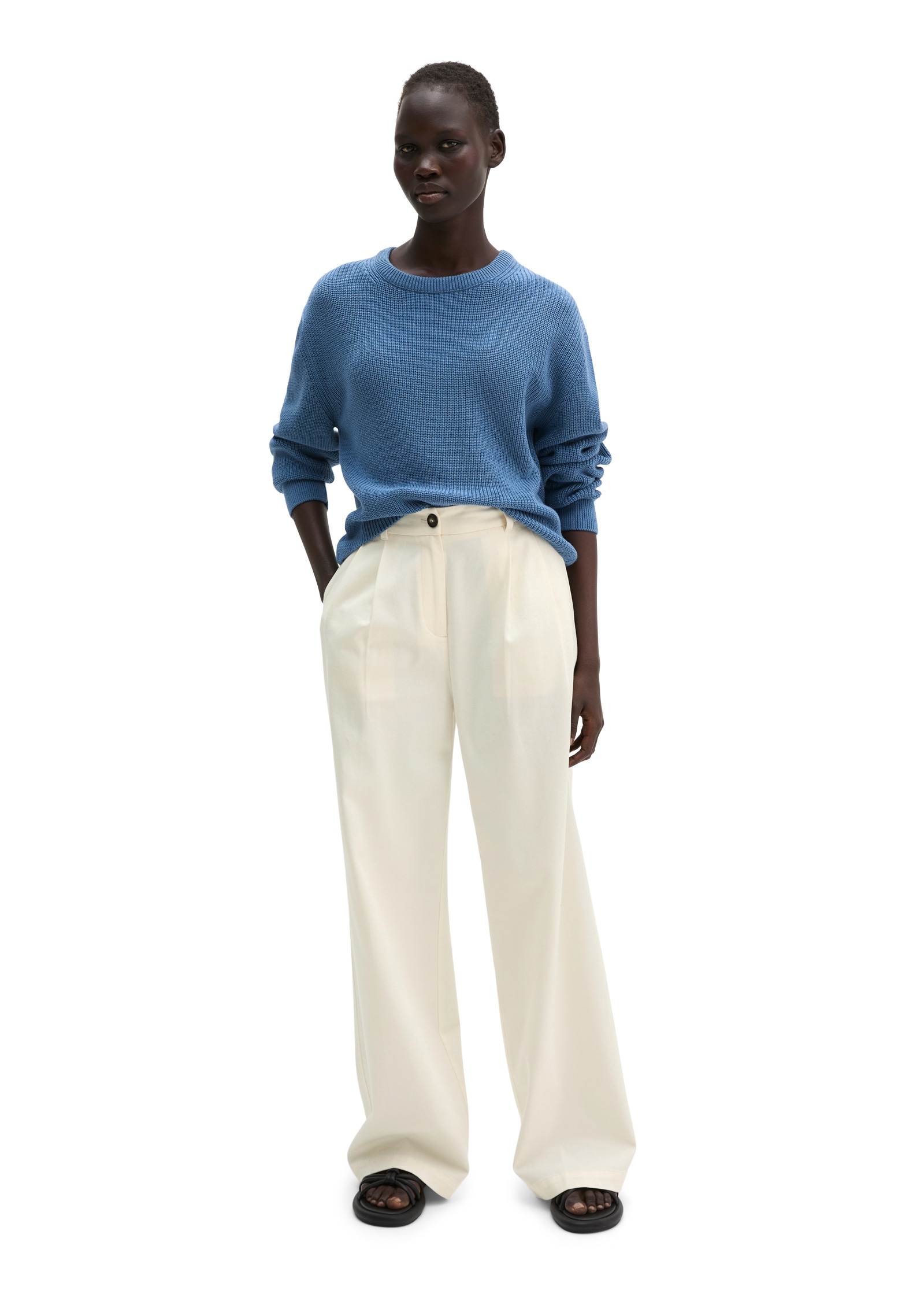 Marc O'Polo Rundhalspullover loose aus Heavy-Weight-Organic-Cotton