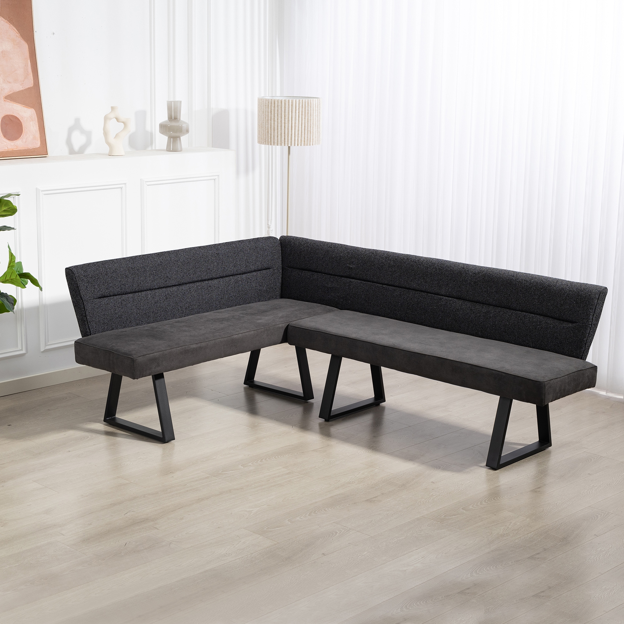 Image of Duo Collection Eckbank "Alena" 1 Stk. tlg. beidseitig montierbar, Taschenfederkern