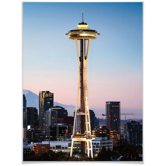 Wall-Art Poster »Space Needle Seattle«, Städte, (1 St.), Poster, Wandbild,  Bild, Wandposter kaufen